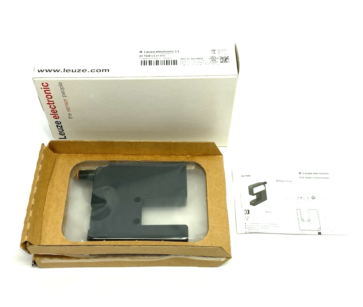 GS 754B/C4-27-S12 | Leuze Fork Photoelectric Sensor, Teach Input, 50115803 - New – Open box - Maverick Industrial Sales