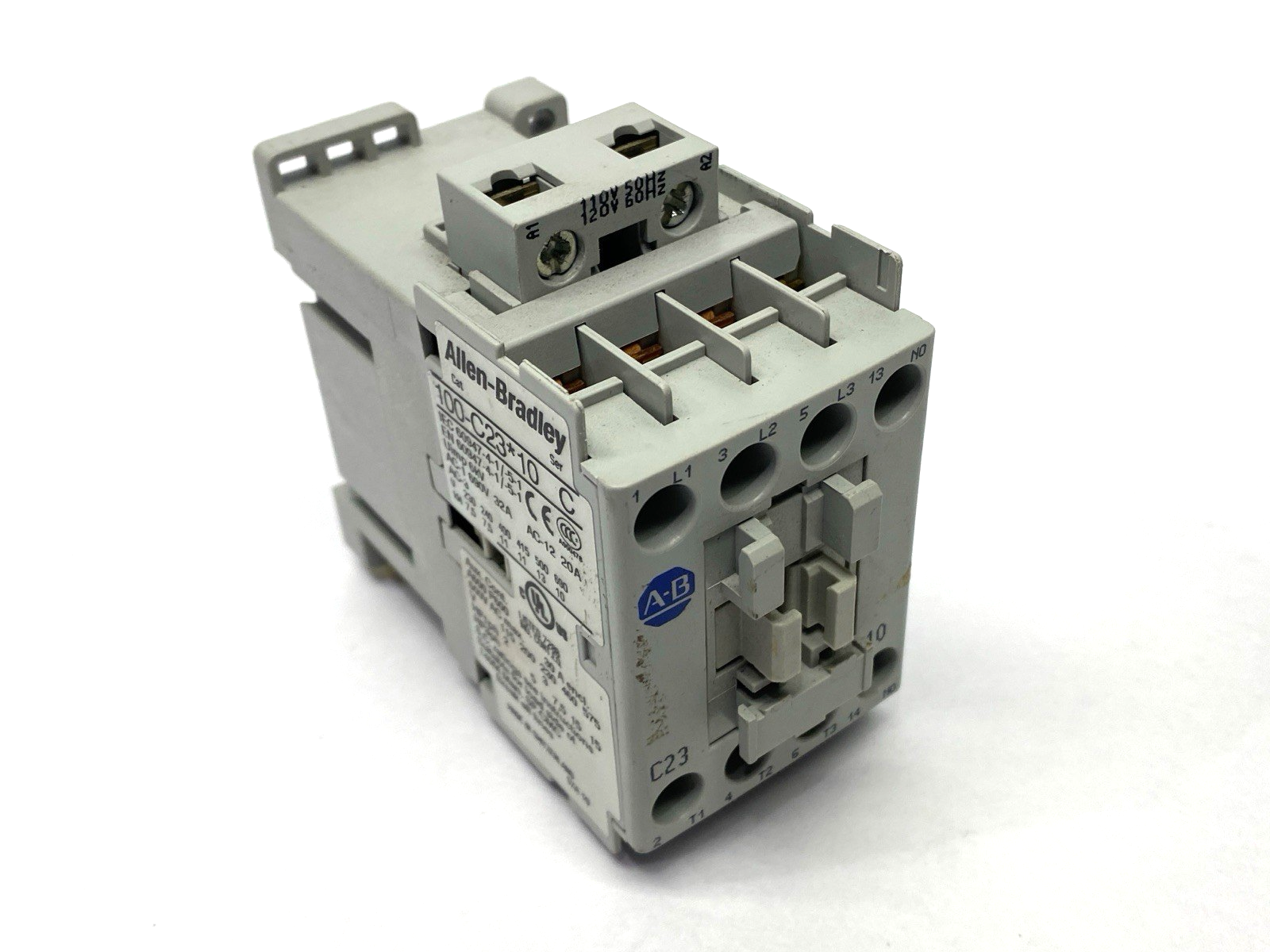 Allen Bradley 100-C23D10 Ser. C IEC Contactor 3-Pole 120VAC 23A - Maverick Industrial Sales