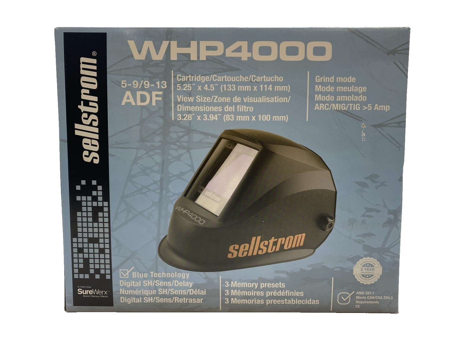 Sellstrom WHB1000 Advantage Series Auto-Darkening Welding Helmet ADFS S26100 - Maverick Industrial Sales