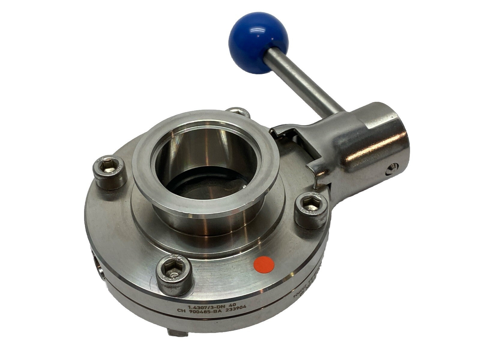 AWH Manual DIN Butterfly Valve 1.4307/3 DN 40 CH 900637 BA 277803 - Used - Maverick Industrial Sales