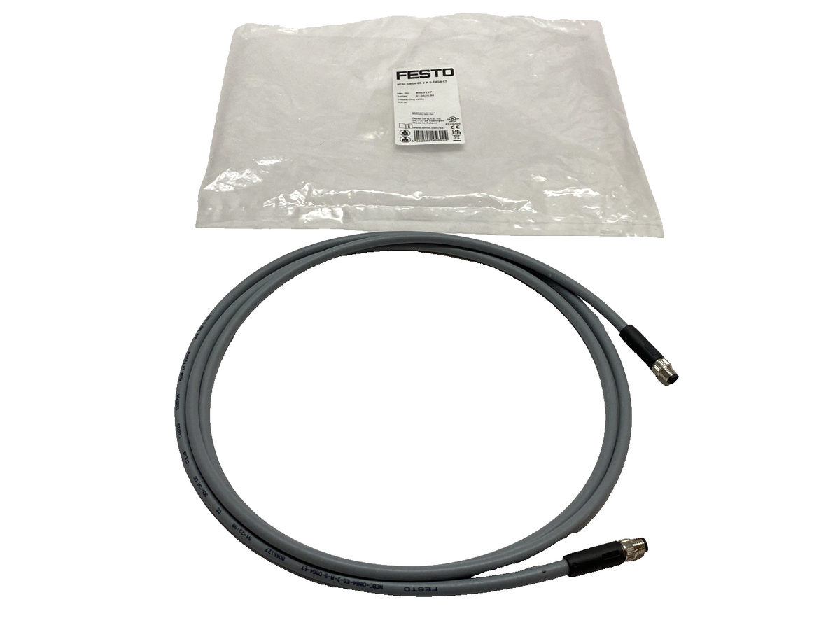 NEBC-D8G4-ES-2-N-S-D8G4-ET | Festo Connecting Cable M/M M8 4-Pin 2m 8065127 - New – Open box - Maverick Industrial Sales