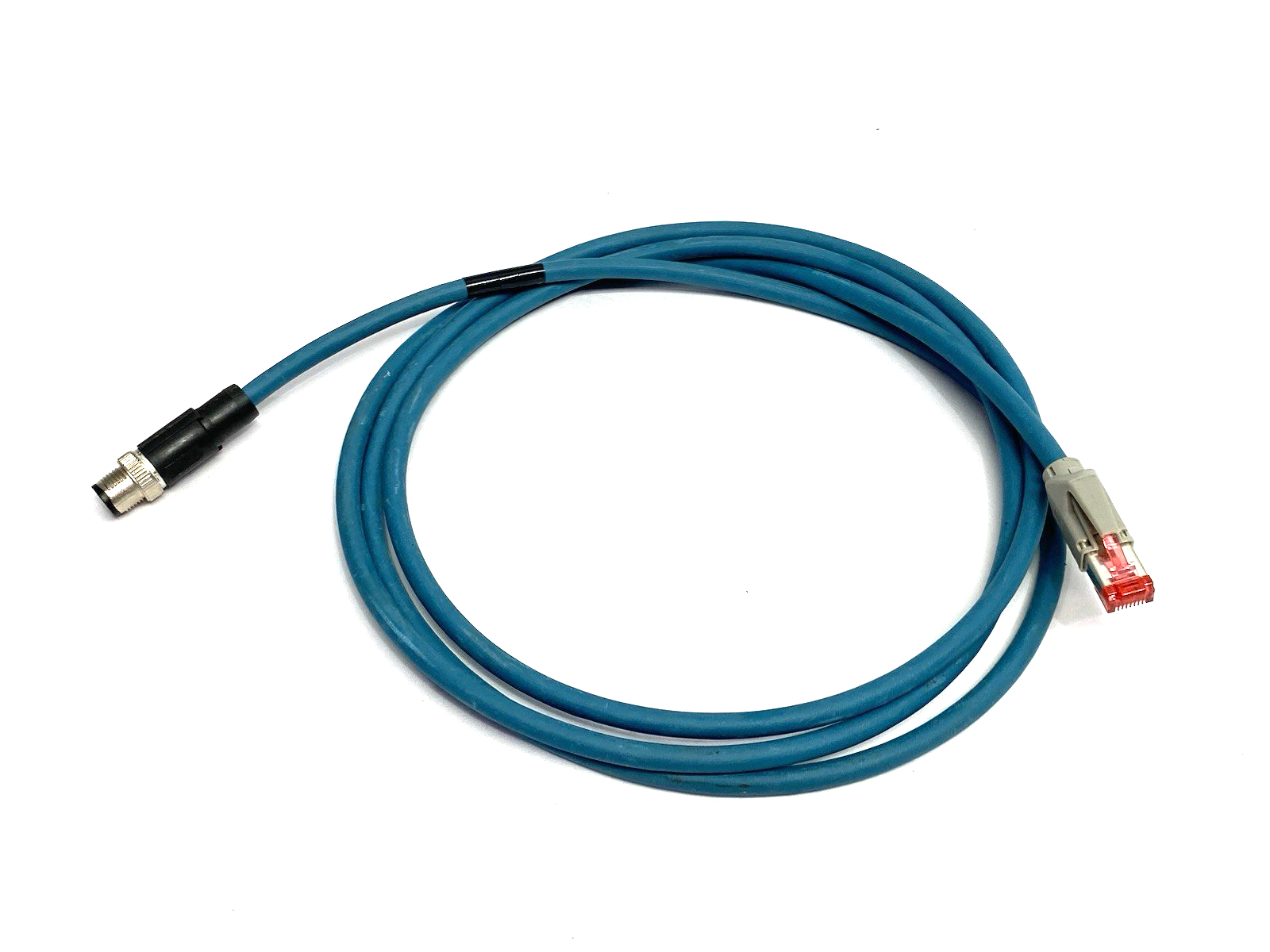 Keyence OP-87457 Ethernet Cable M12 4-Pin to RJ45, NFPA79-Compatible Straight 2m - Maverick Industrial Sales