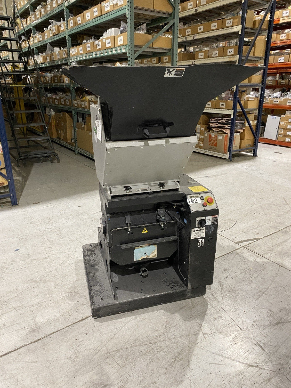 F-19 | Rapid Force Plastic Granulator 480V 3ph Wide Schute - Used - Maverick Industrial Sales