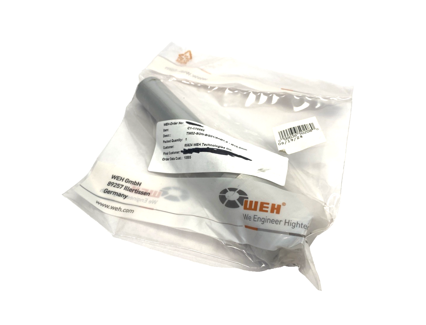 TW02-SON-BG01/A, C1-170565 | WEH C1-170565 TW02-SON-BG01/A 35bar A=7.8-10.5MM - New - Maverick Industrial Sales