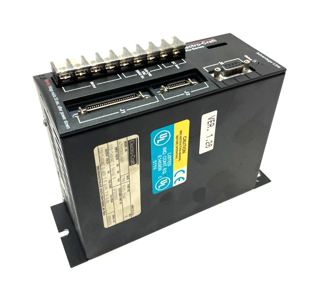 Electro-Craft 47202801/005 BRU Ser Advantage Line Servo Drive 1-Phase 9101-1564 - Maverick Industrial Sales