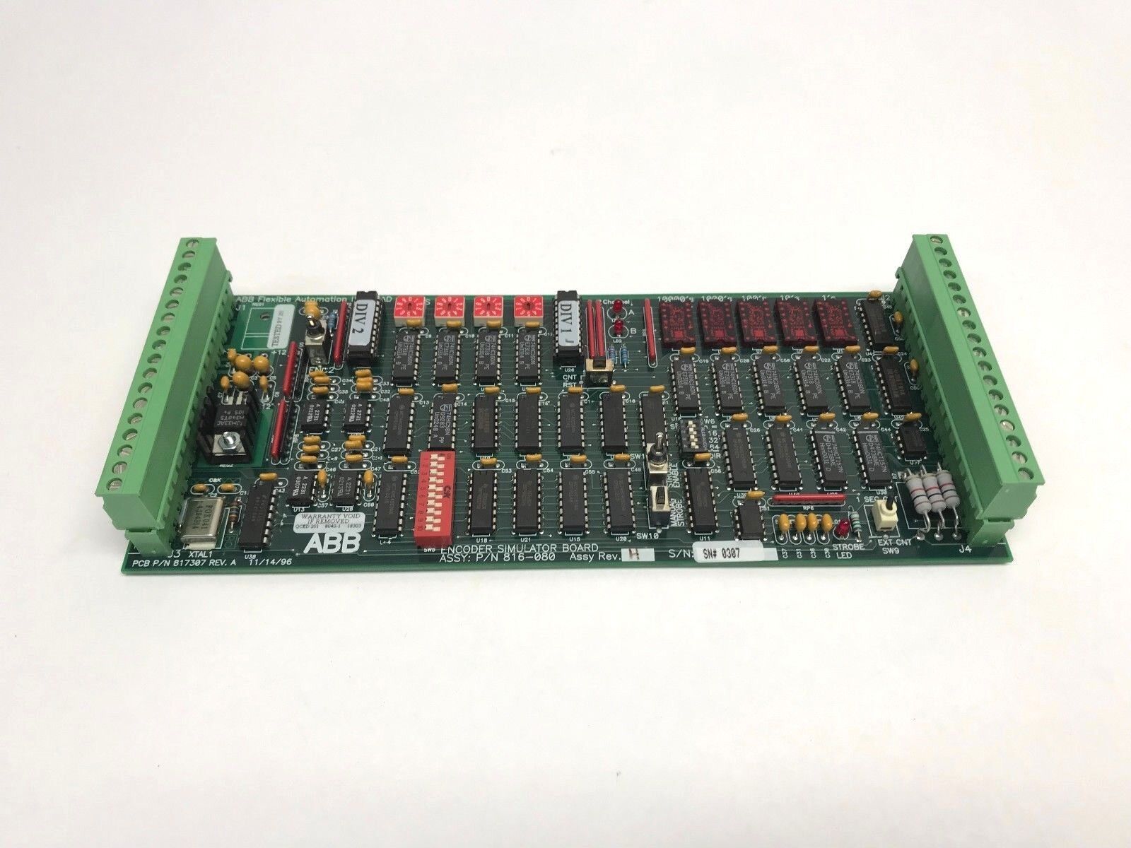 816-080 Assy Rev. H | ABB Encoder Simulator Board 816-080 Rev. H 817307 Rev. A PCB Module - New Other - Maverick Industrial Sales