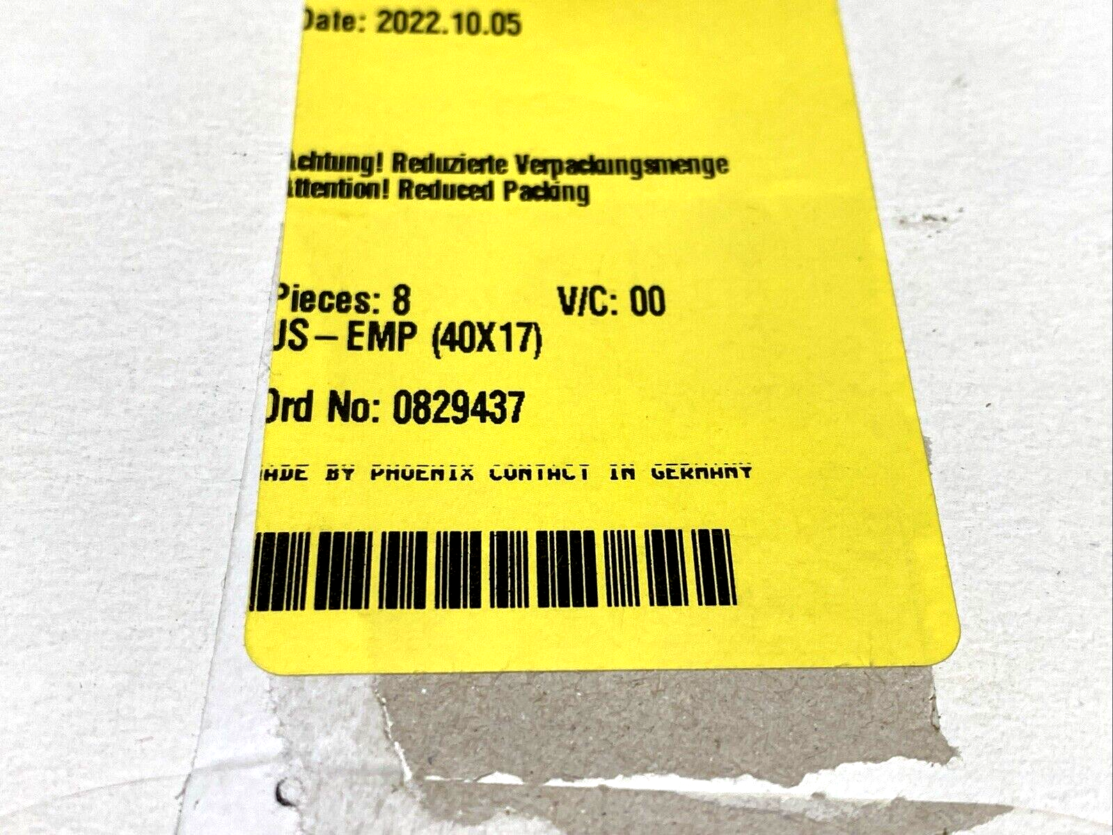 Phoenix Contact US-EMP (40X17) Snap-In Markers 0829437 BOX OF 9 CARDS - New – Open box - Maverick Industrial Sales