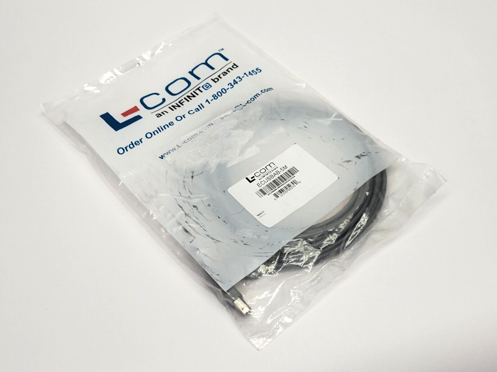 L-Com ECUSBAB-5M USB Cordset - New - Maverick Industrial Sales