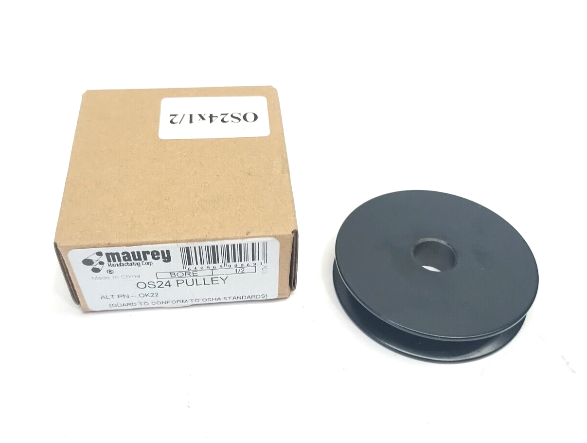OS24X1/2, OS24 X 1/2, OS24 | Maurey OS24 V-Belt Pulley 1/2" Bore OS24X1/2 - New - Maverick Industrial Sales