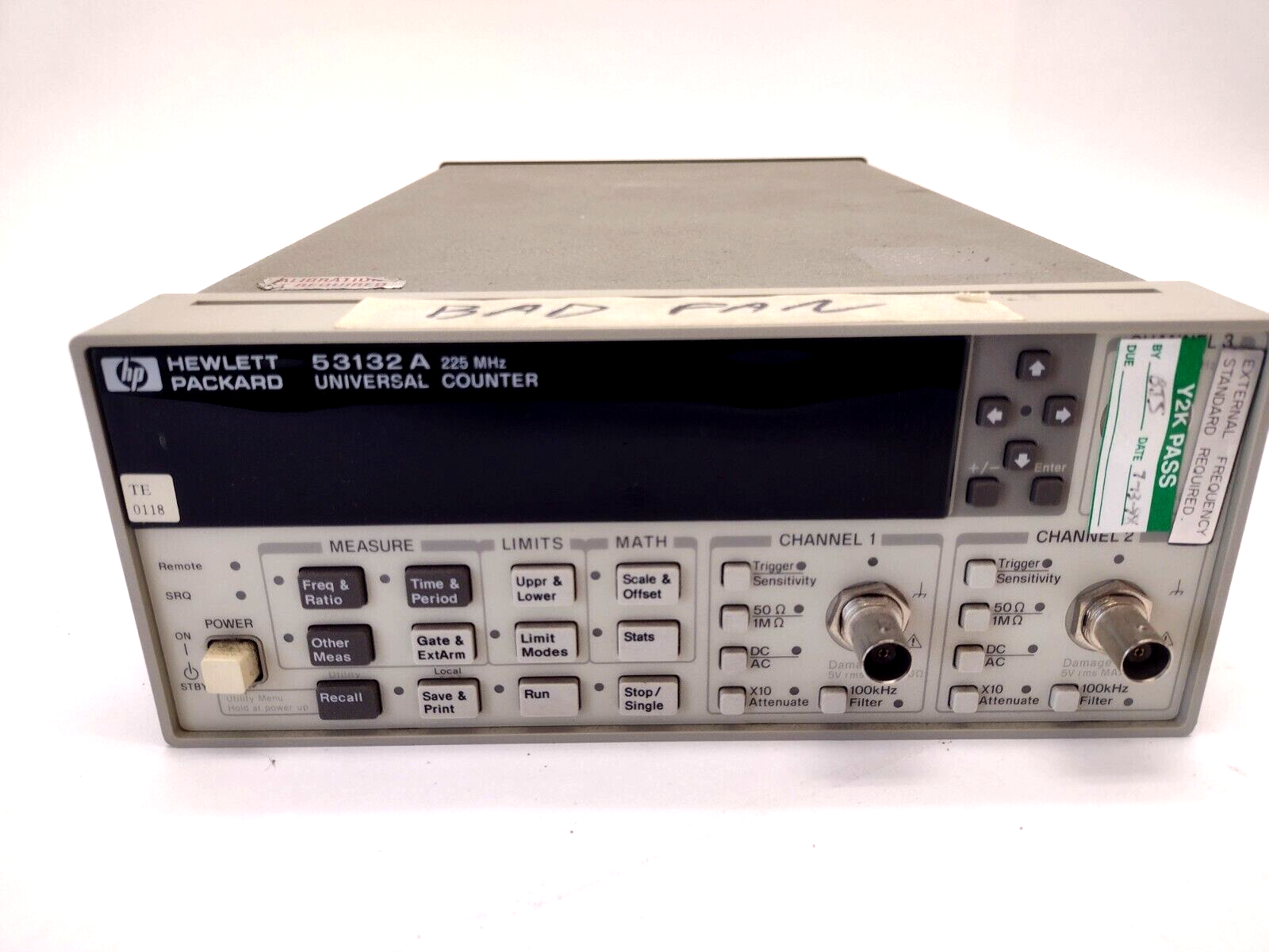 HP 53132A Universal Counter 225 MHz - For parts or not working - Maverick Industrial Sales