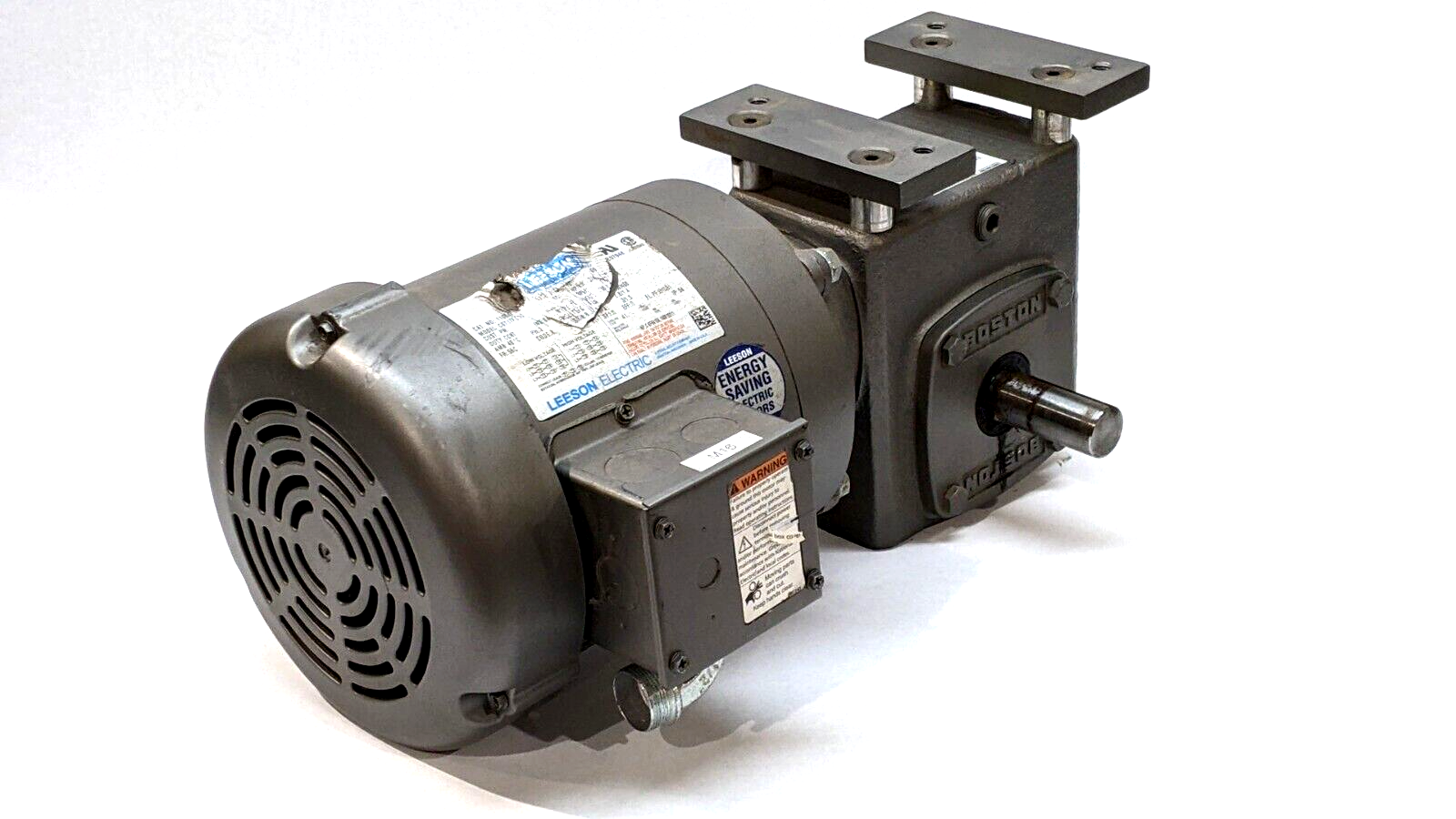 Leeson 110047.00 Electric Motor w/Boston Gear F721B-40K-B5-J Speed Reducer - Maverick Industrial Sales
