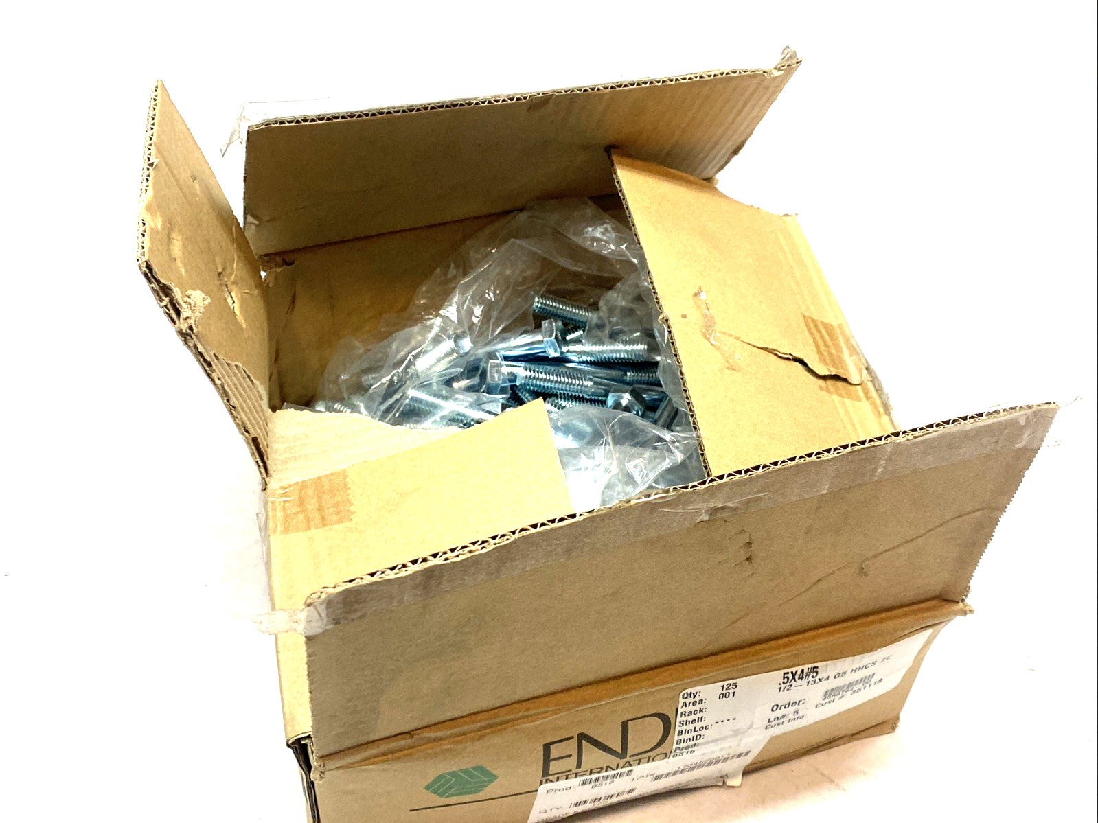 Grade 5 | ENDRIES Hex Cap Screws 1/2-13x4 Zinc Box of 95 - New Other - Maverick Industrial Sales
