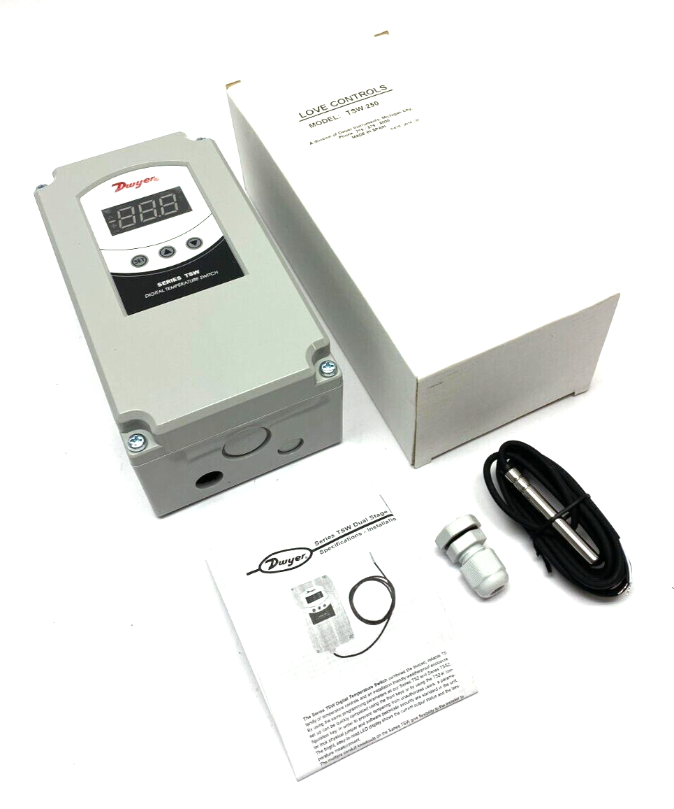 Dwyer Instruments TSW-250 Digital Dual-Stage Temperature Switch - Maverick Industrial Sales