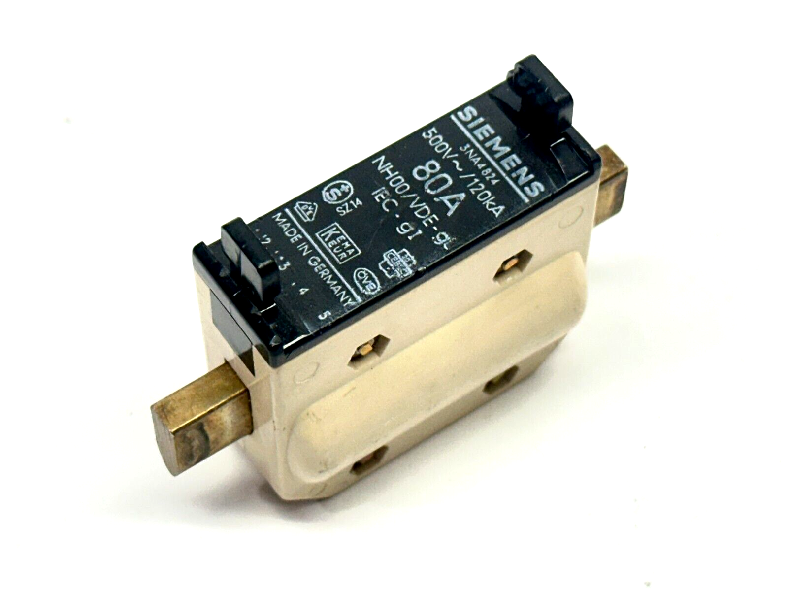Siemens 3NA4824 Fuse Link NH00-VDE-GL IEC-GI 80A 500V 120kA - Maverick Industrial Sales