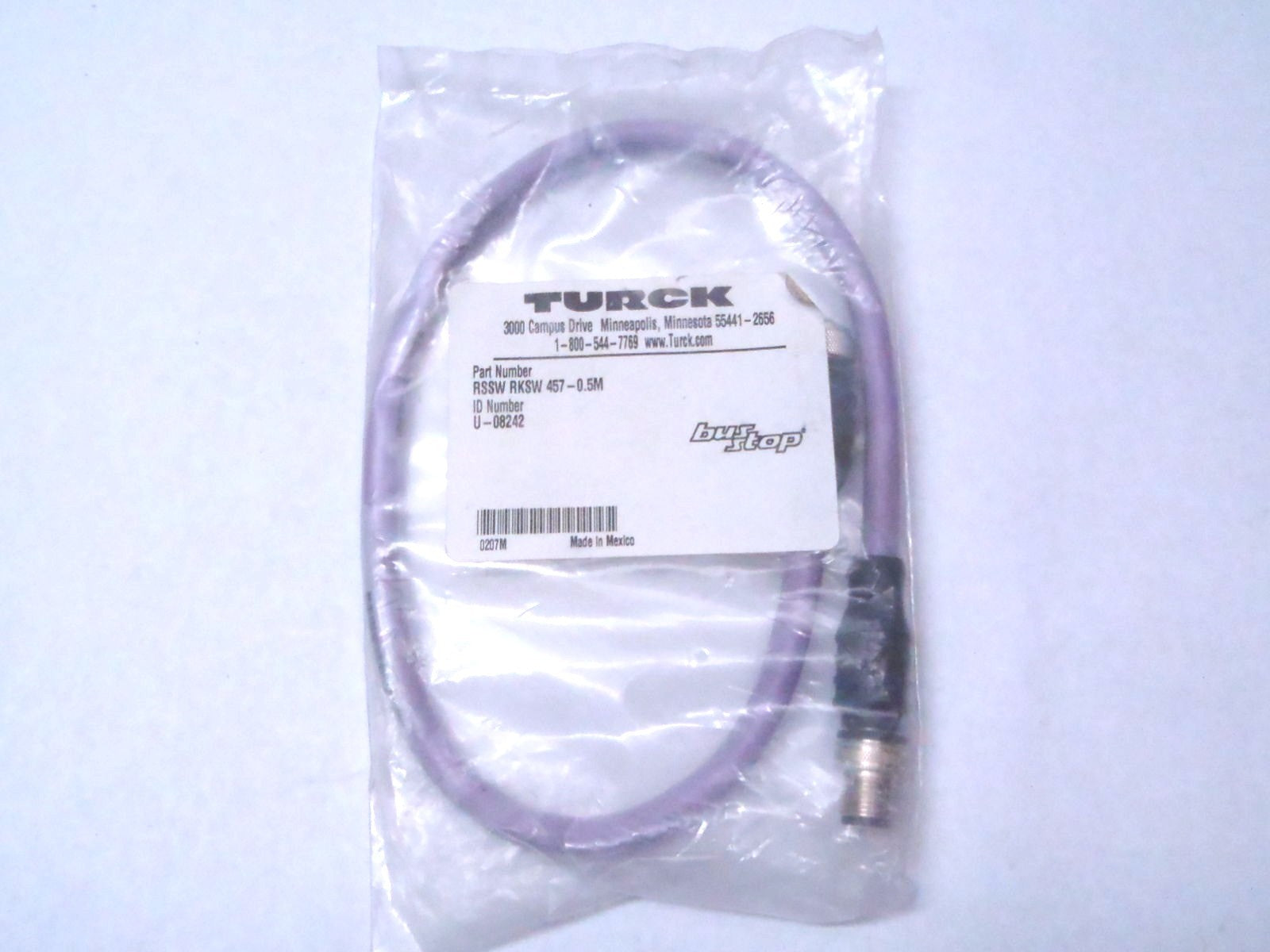 RSSW RKSW 457-0.5M | Turck Bus Stop Cable Assembly U-08242 - New - Maverick Industrial Sales