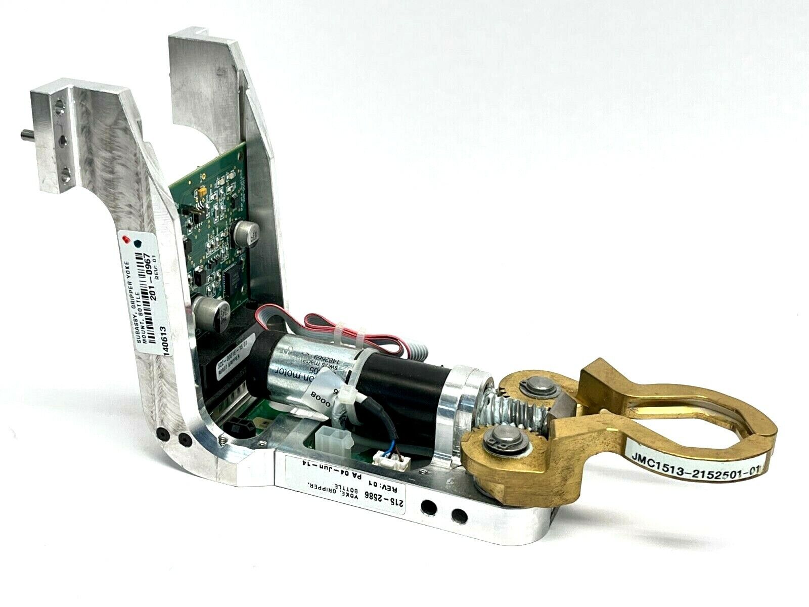 Parata 215-2586 Rev 01 Bottle Gripper Yoke w/ 201-0967 Rev 01 Gripper Yoke Mount - Maverick Industrial Sales