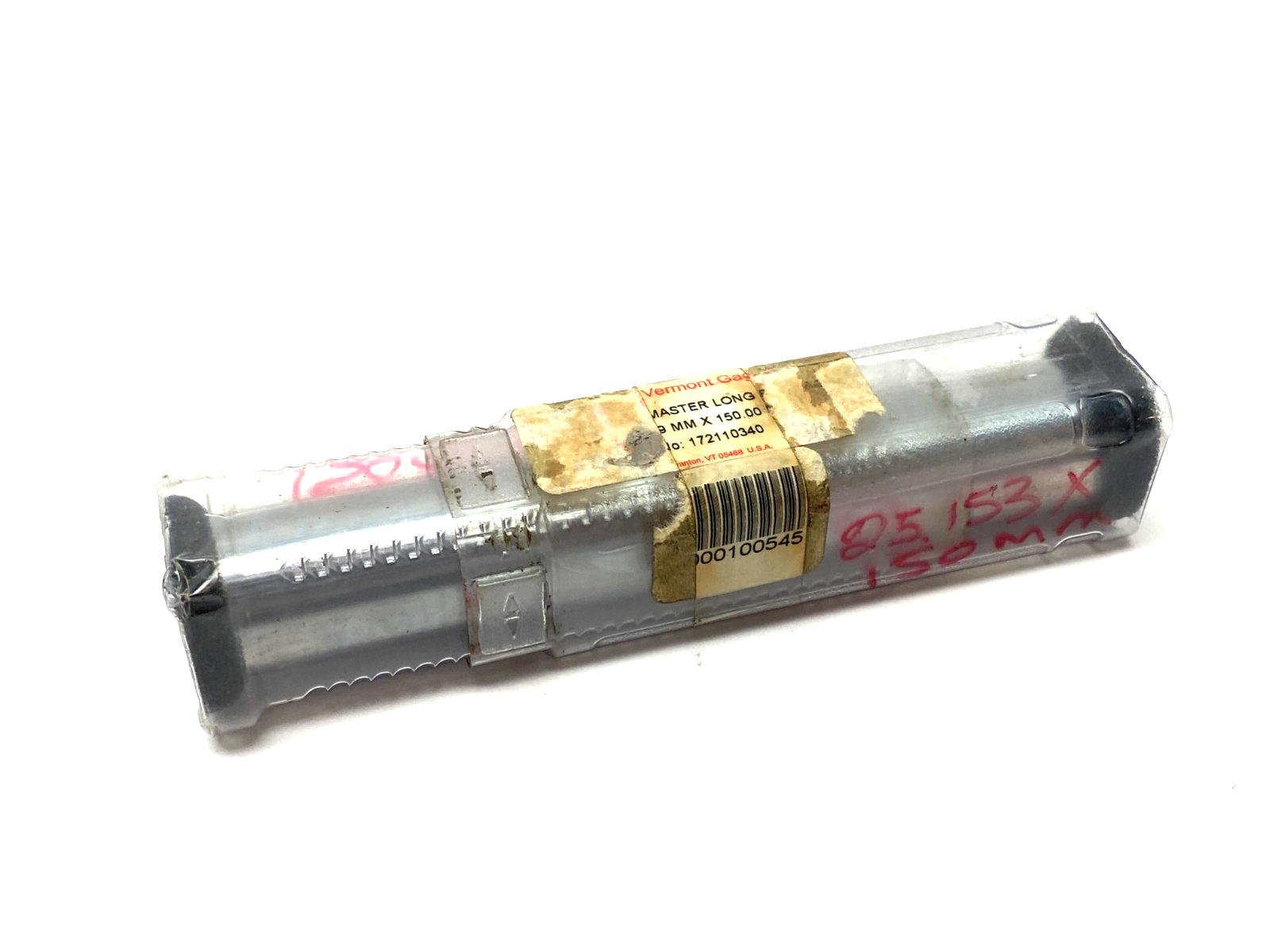172110340 | Vermont Gage CHR XX Reversible Long Master Gage 25.153mm x 150mm - New - Maverick Industrial Sales