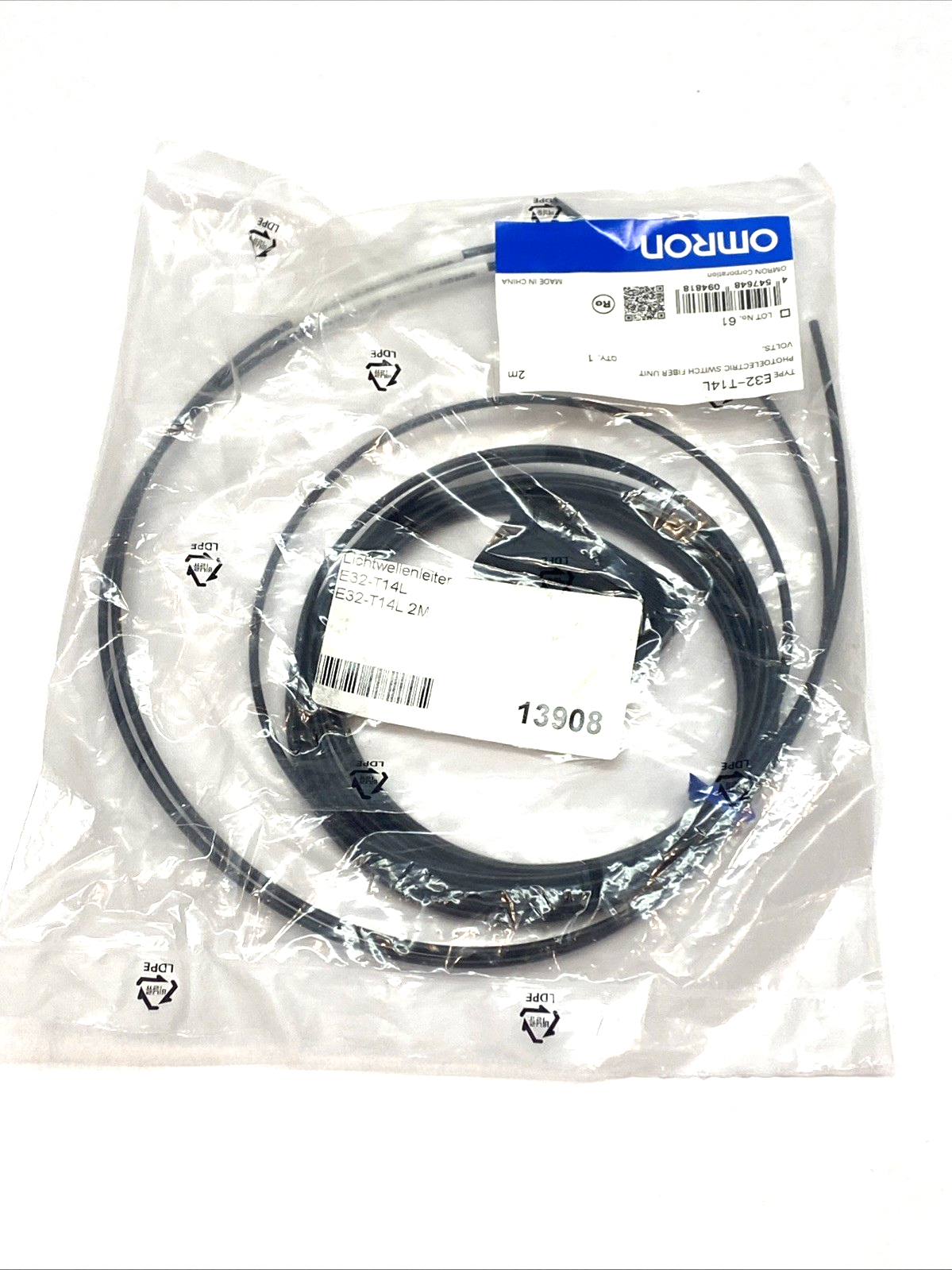 Omron E32-T14L Photoelectric Switch Fiber Sensor - New – Open box - Maverick Industrial Sales