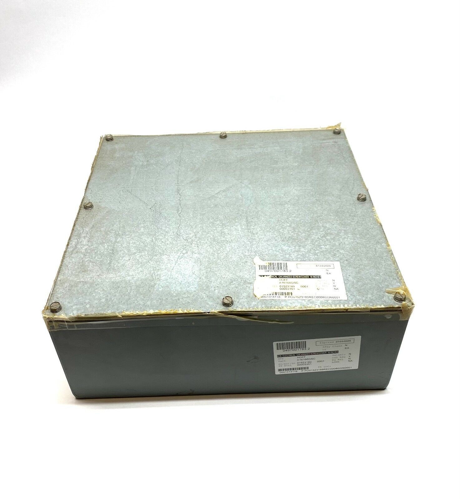 Hoffman A16166GSC 16" x 16" x 6" Enclosure w/ Galvanized Screw Cover - Used - Maverick Industrial Sales
