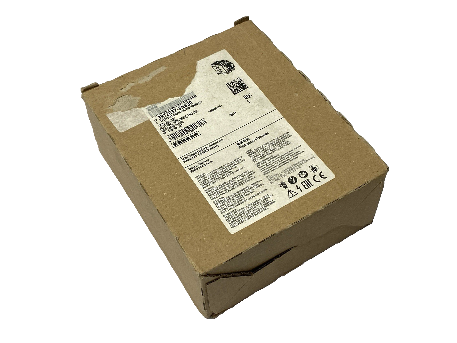 Siemens 3RT2037-3NB30 SIRIUS 3RT Power Contactor 3-Pole 400V 65A - Maverick Industrial Sales