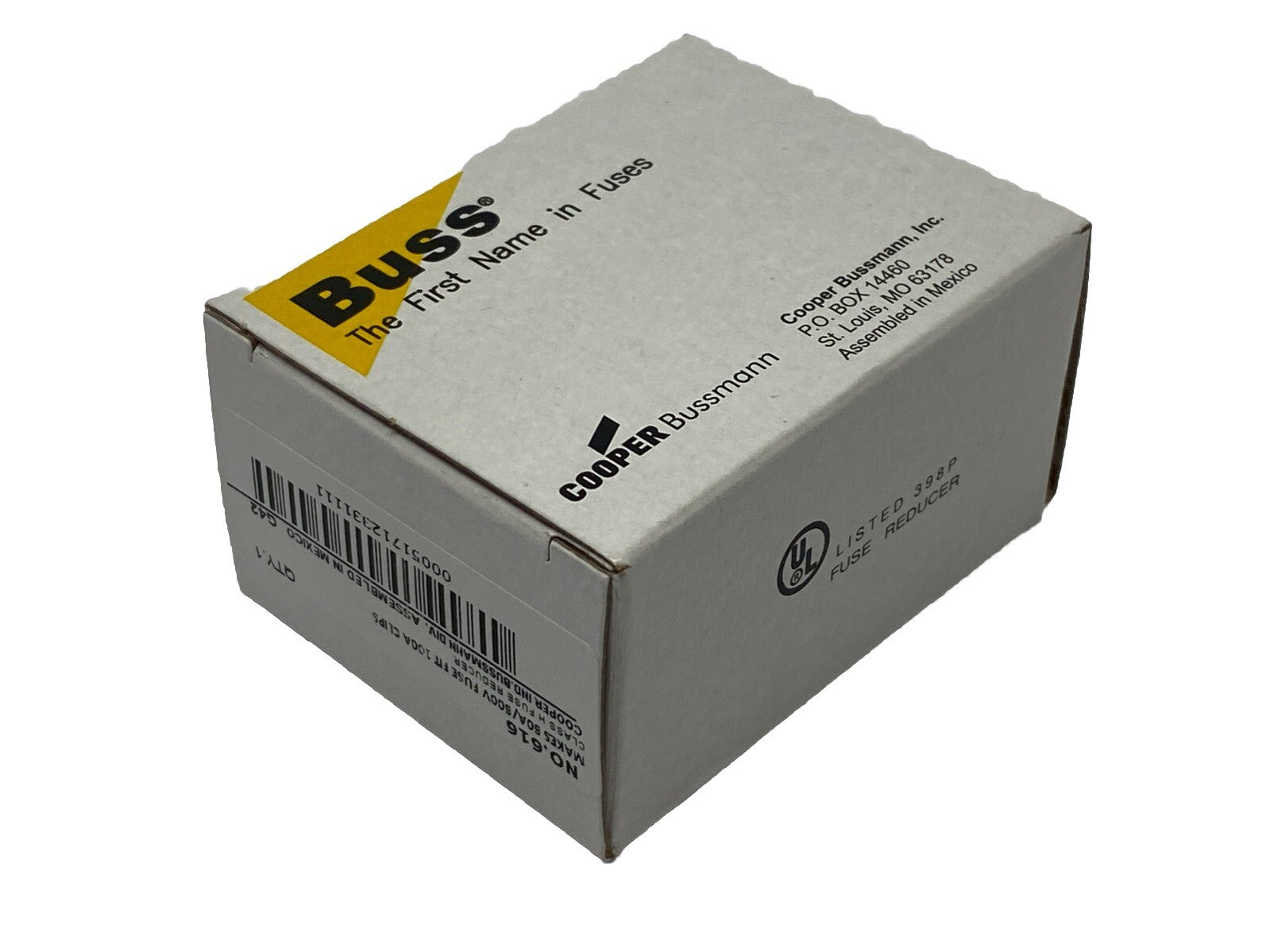 NO.616 6F452 | Bussmann Fuse Reducer 60A/500V - 100A Clips - New - Maverick Industrial Sales