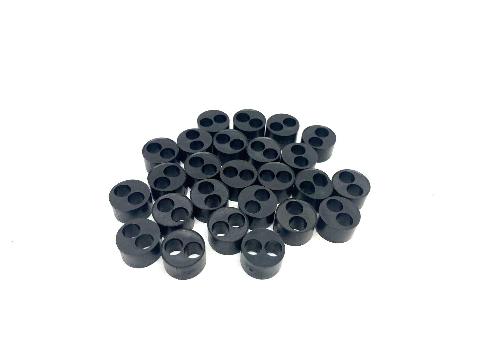 PG13.5-2X6 | Mencom Dual-Hole Cable Grommet Black LOT OF 25 - New – Open box - Maverick Industrial Sales