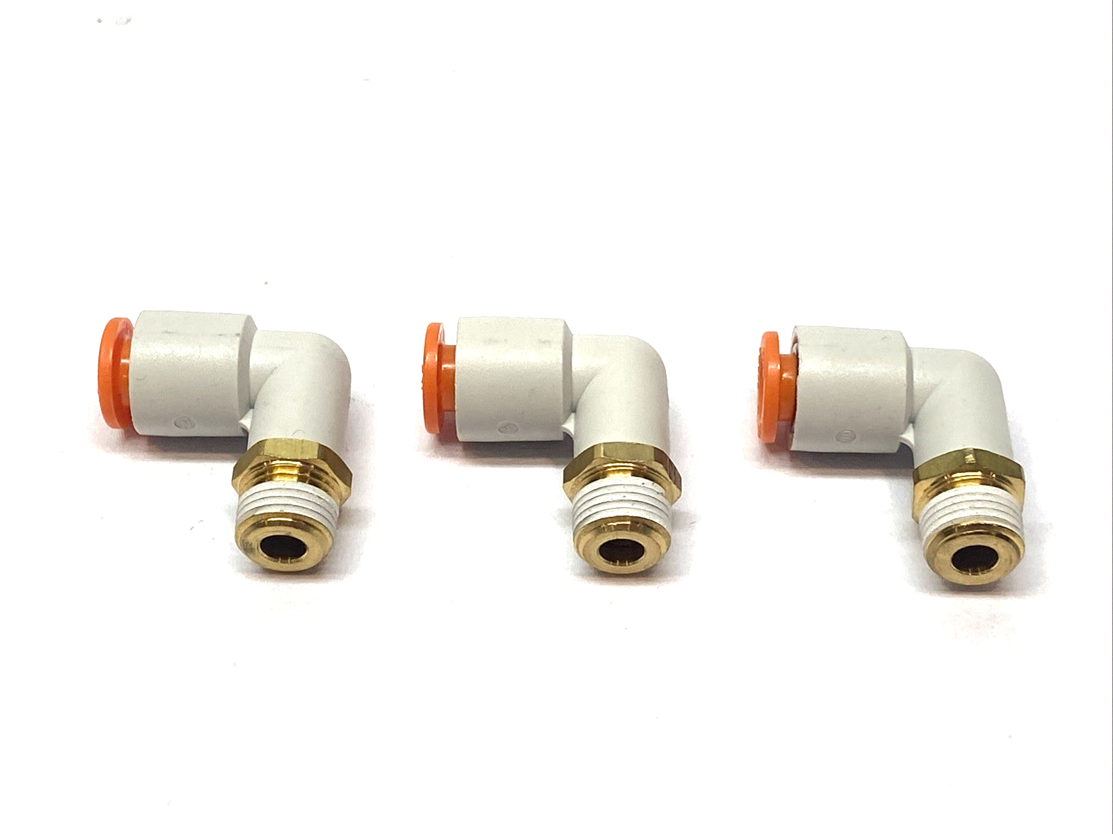 SMC KQ2L07-34S One-Touch Male Elbow Fitting 1/4" LOT OF 3 - Maverick Industrial Sales