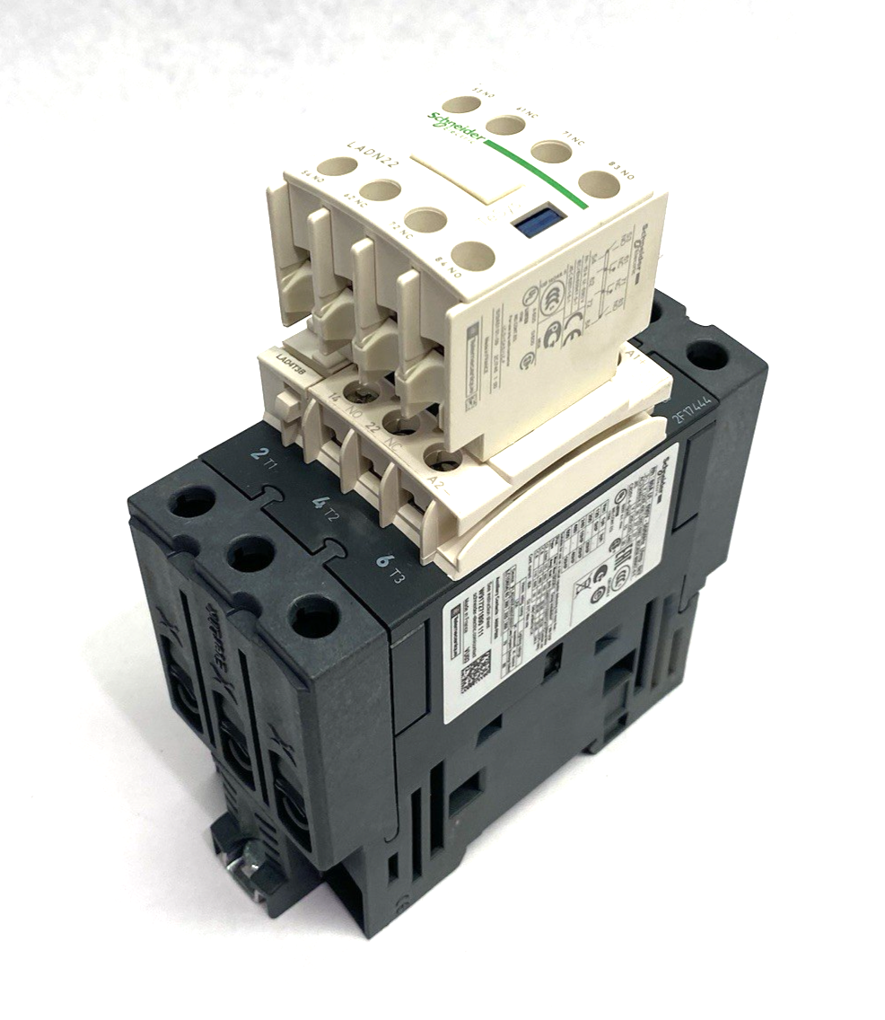Schneider Electric LC1D65A TeSys Contactor 65A 3-Pole w/ LADN22 Aux. Contact - Maverick Industrial Sales