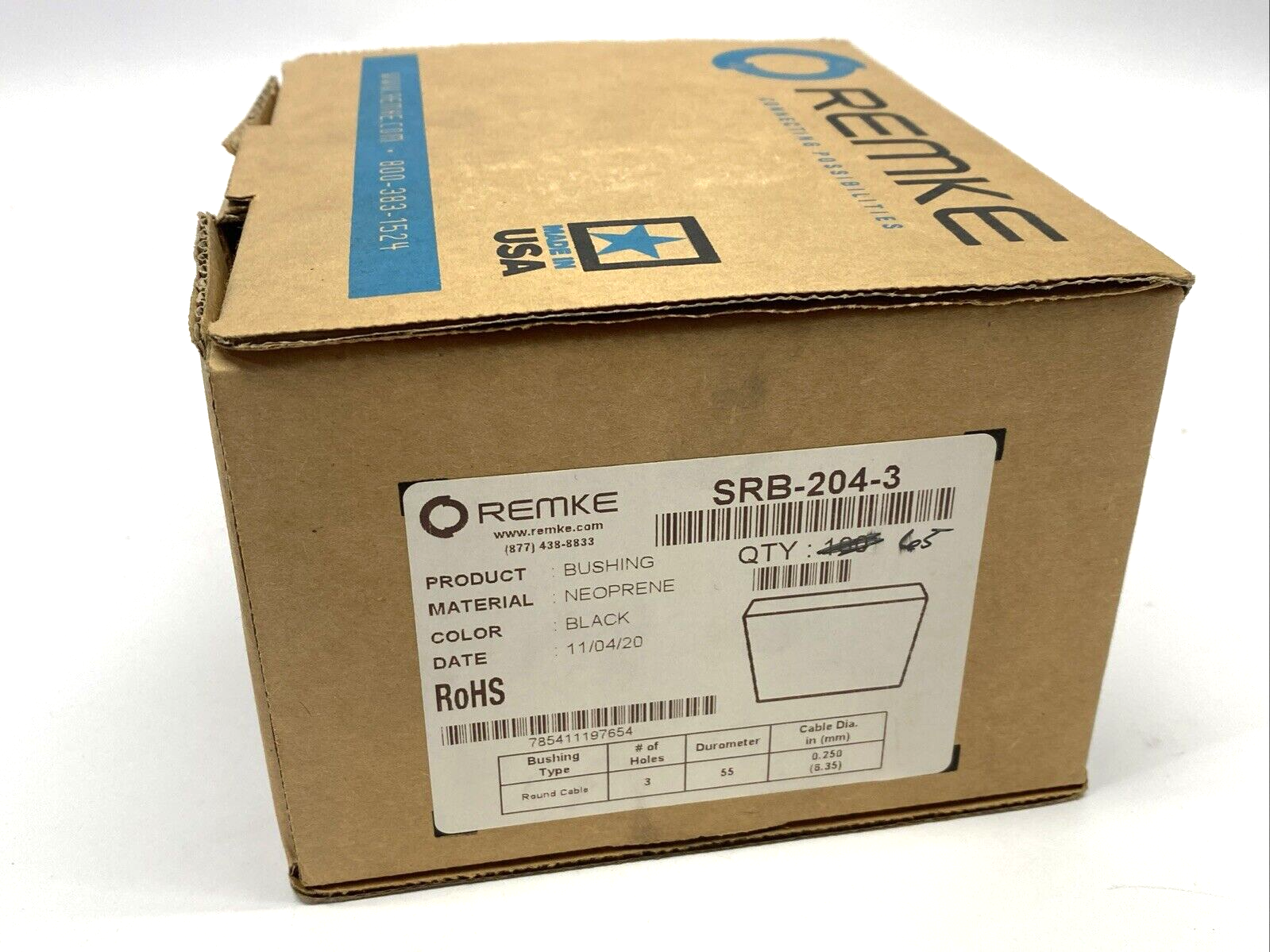 SRB-204-3 | Remke Tuff-Seal 3 Hole Conduit Bushing 1/4" Hole BOX OF 65 - New – Open box - Maverick Industrial Sales