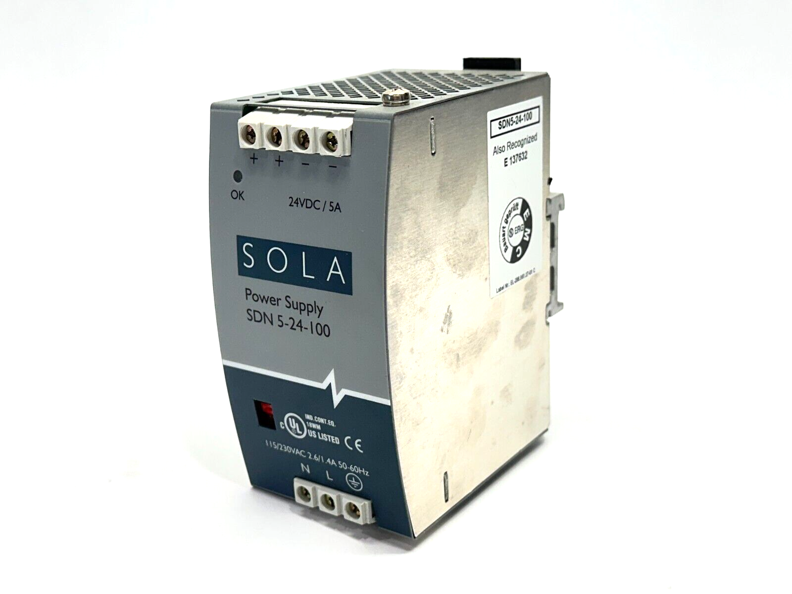 SDN 5-24-100 | Sola Power Supply 5A 24V - Used - Maverick Industrial Sales