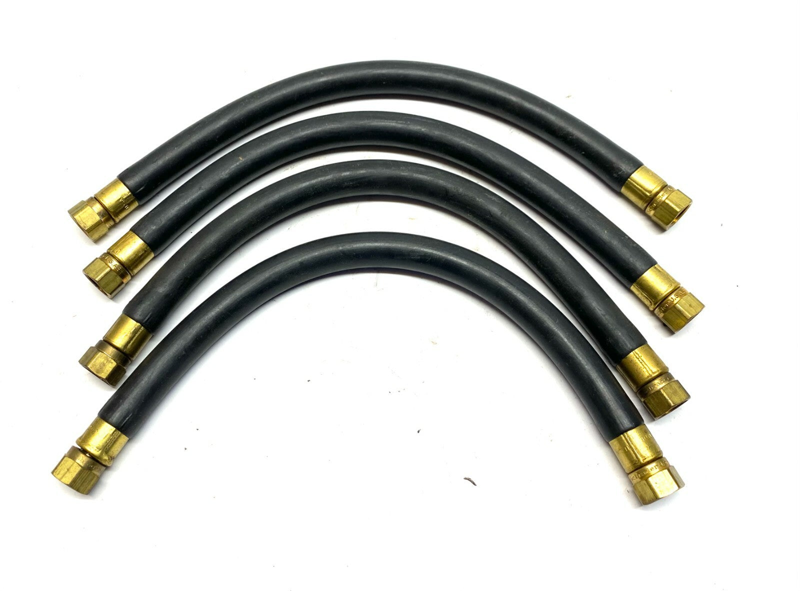 12" Rubber Hose w/ 1/2"-20 Fittings LOT OF 4 - New - Maverick Industrial Sales