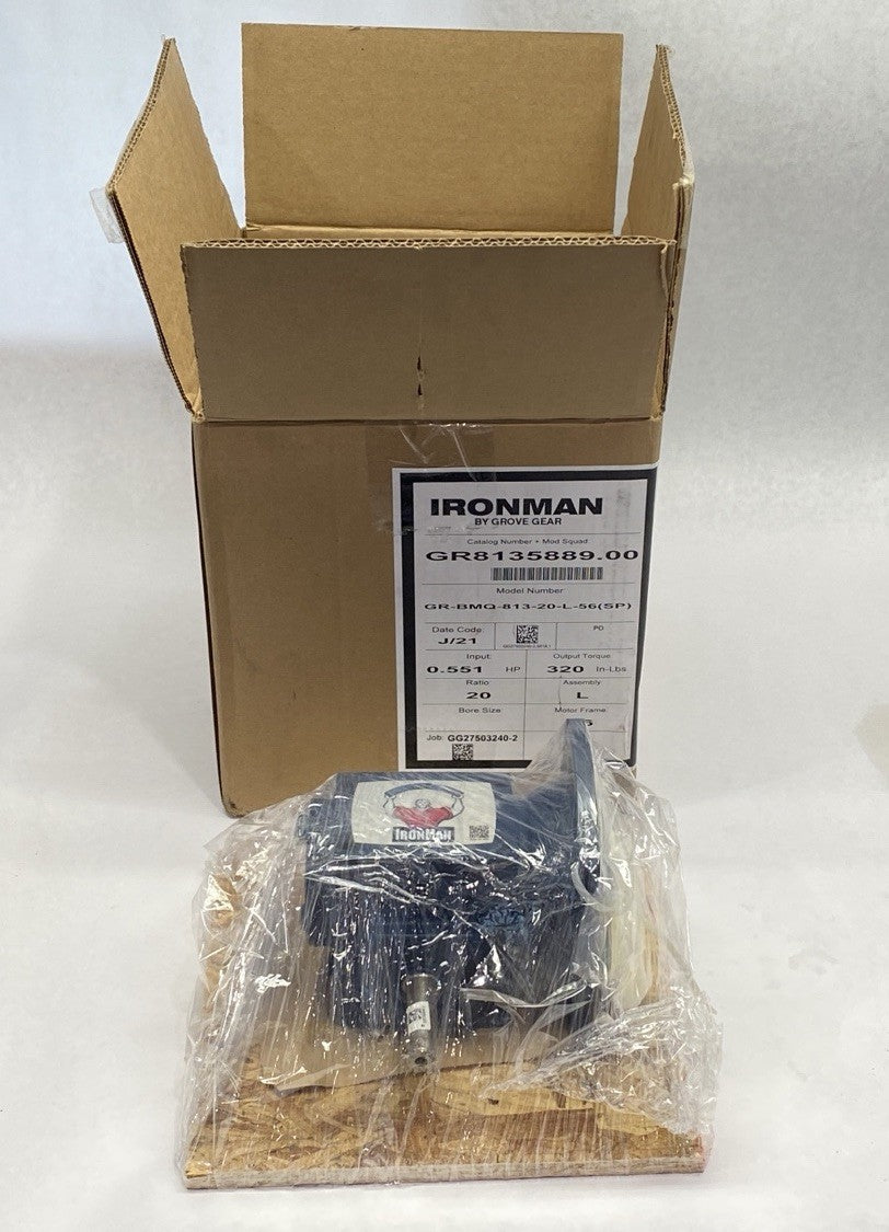 GR-BMQ-813-20-L-56 | Grove Gear (SP) IronMan Worm Gear Right Angle GR8135889.00- New – Open box - Maverick Industrial Sales