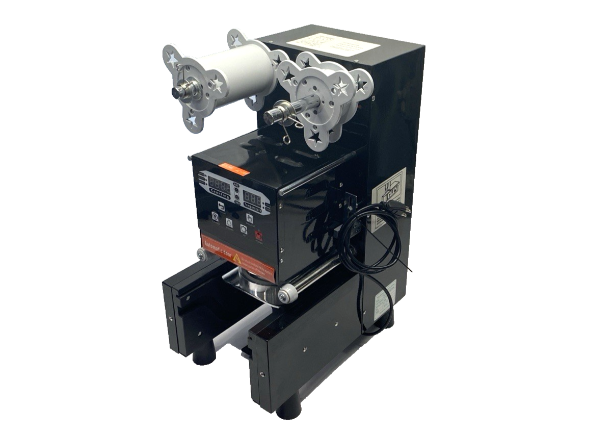 Vevor 26CSM005-FAUTO-06 Automatic Cup Sealing Machine 450W 90-95mm 400-600 Cup/h - Maverick Industrial Sales