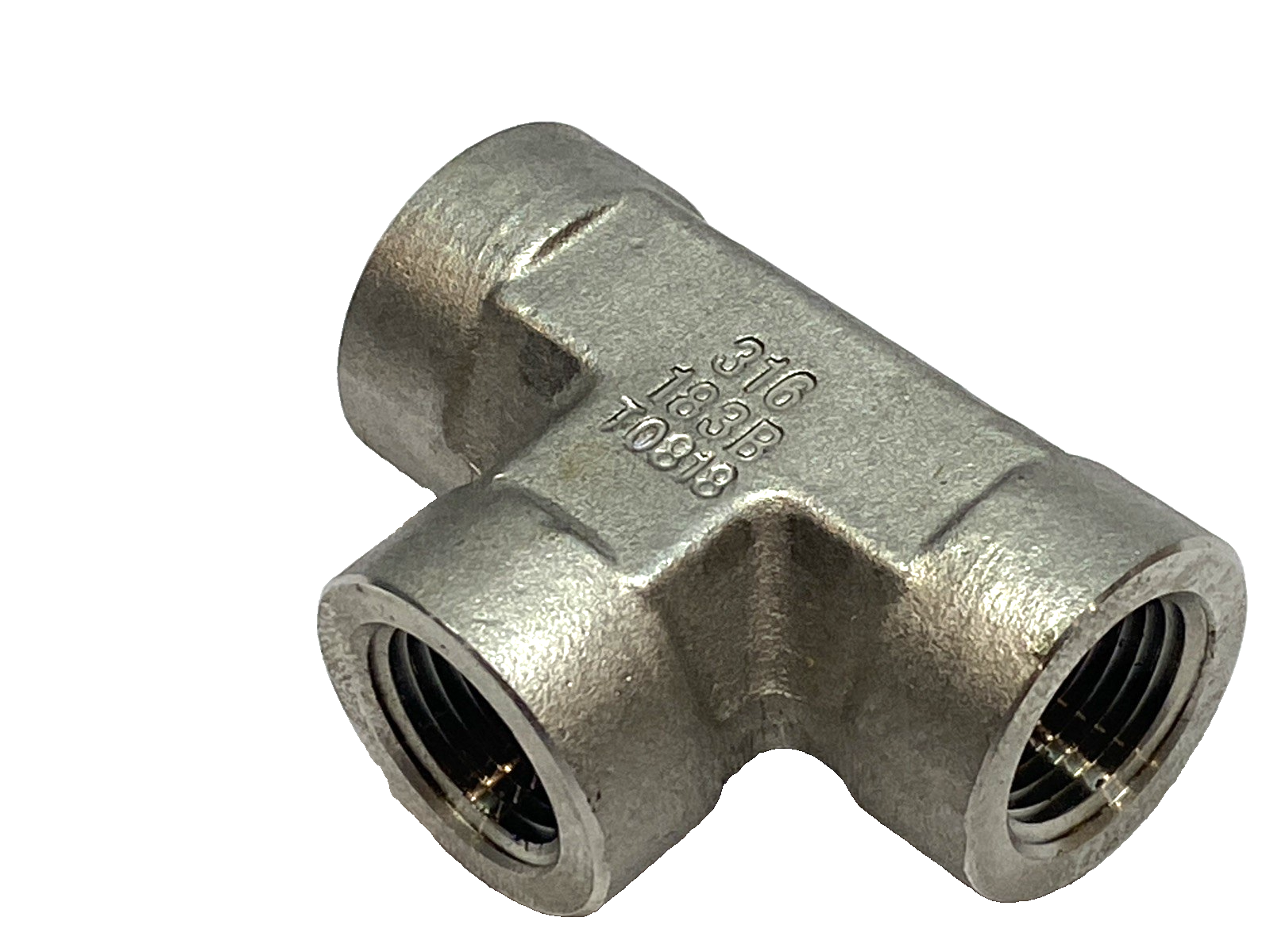 Parker 3/8 MMO-SS Female Pipe Tee 3/8-18 NPTF Stainless Steel Fitting - Maverick Industrial Sales