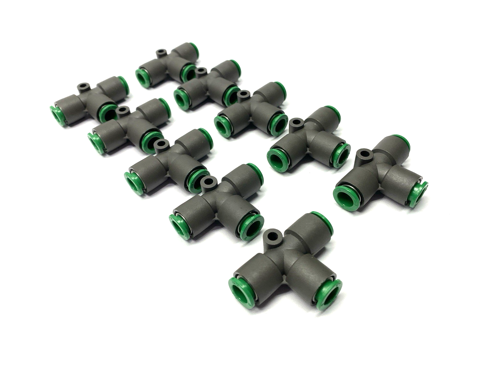 KRT08-00 | SMC Pneumatic Union Tee Fittings Flame Resistant 8mm LOT OF 10 - New Other - Maverick Industrial Sales