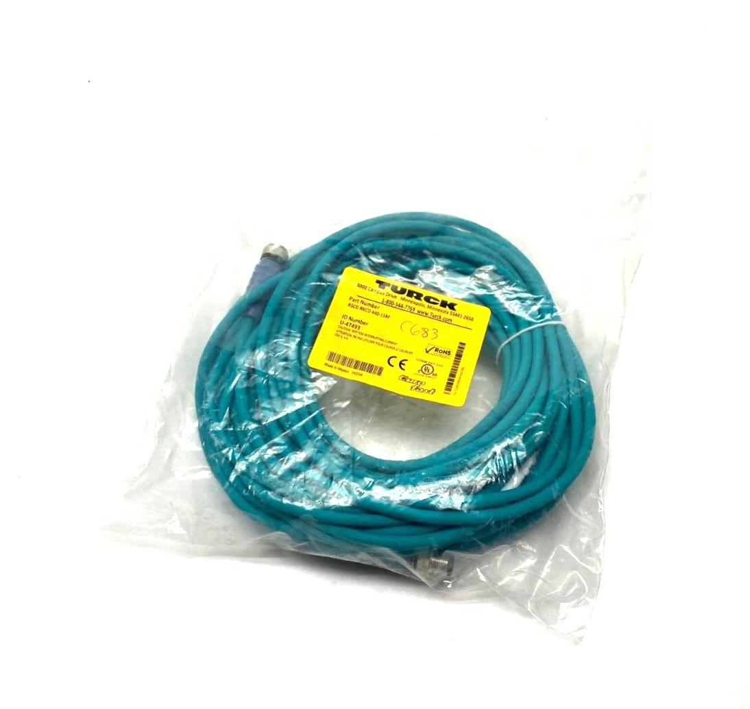 Turck RSCD RKCD 440-15M Eurofast Double Ended Cordset U-47493 - New - Maverick Industrial Sales