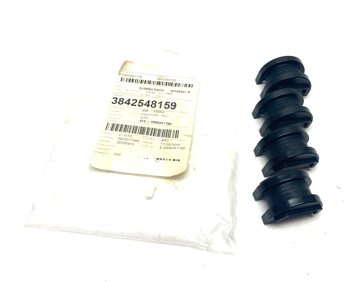 Bosch Rexroth 3842548159 Sliding Piece 49X40X41-R LOT OF 4 - Maverick Industrial Sales