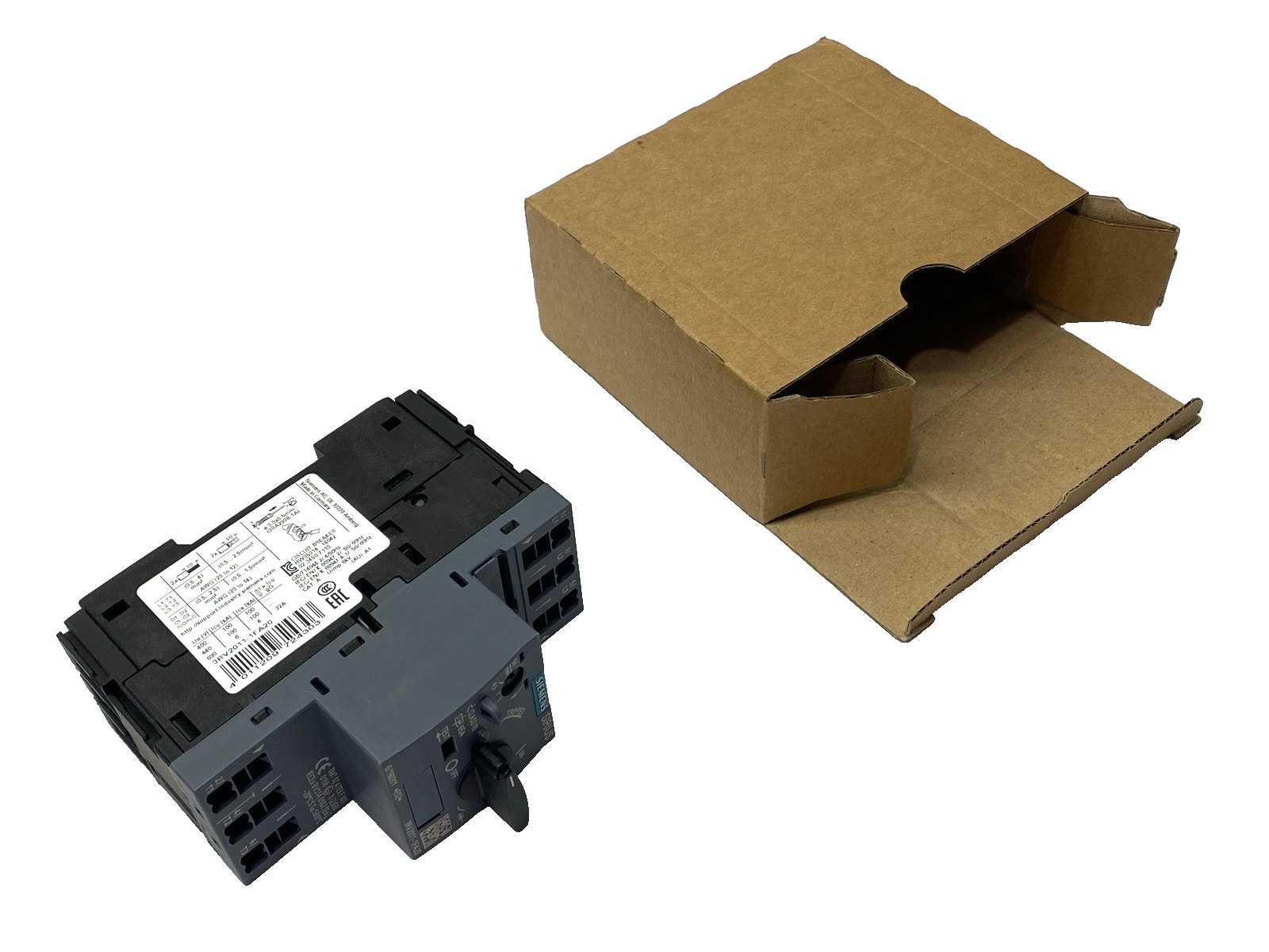 Siemens 3RV2011-1FA20 SIRIUS Motor Protector Circuit Breaker 690V 3,5-5,0A - Maverick Industrial Sales