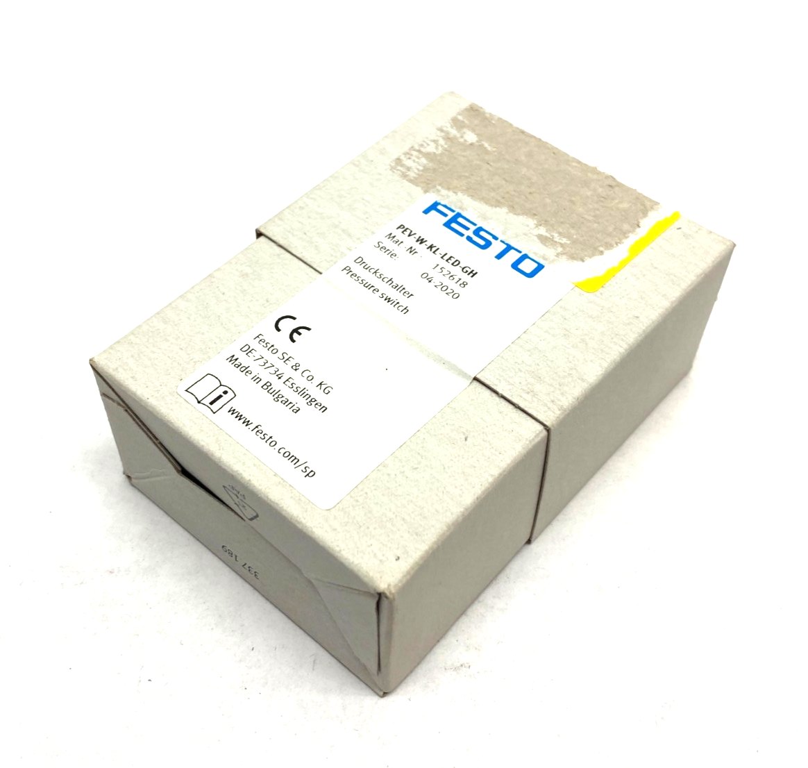 Festo PEV-W-KL-LED-GH Pressure Switch 10-30V 2-8bar 152618 - Maverick Industrial Sales