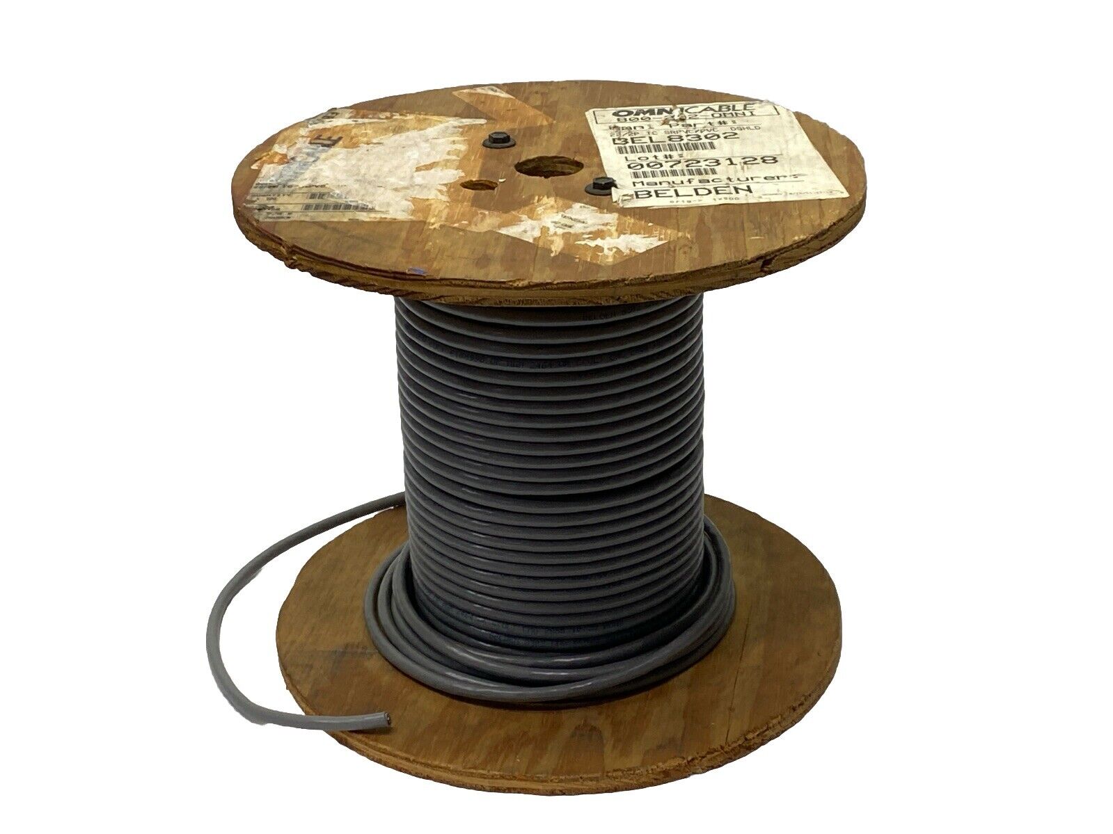 Belden 8302 Computer EIA RS-232 Cable 2/PR 22AWG 7x30 Gray 100FT Spool - Maverick Industrial Sales