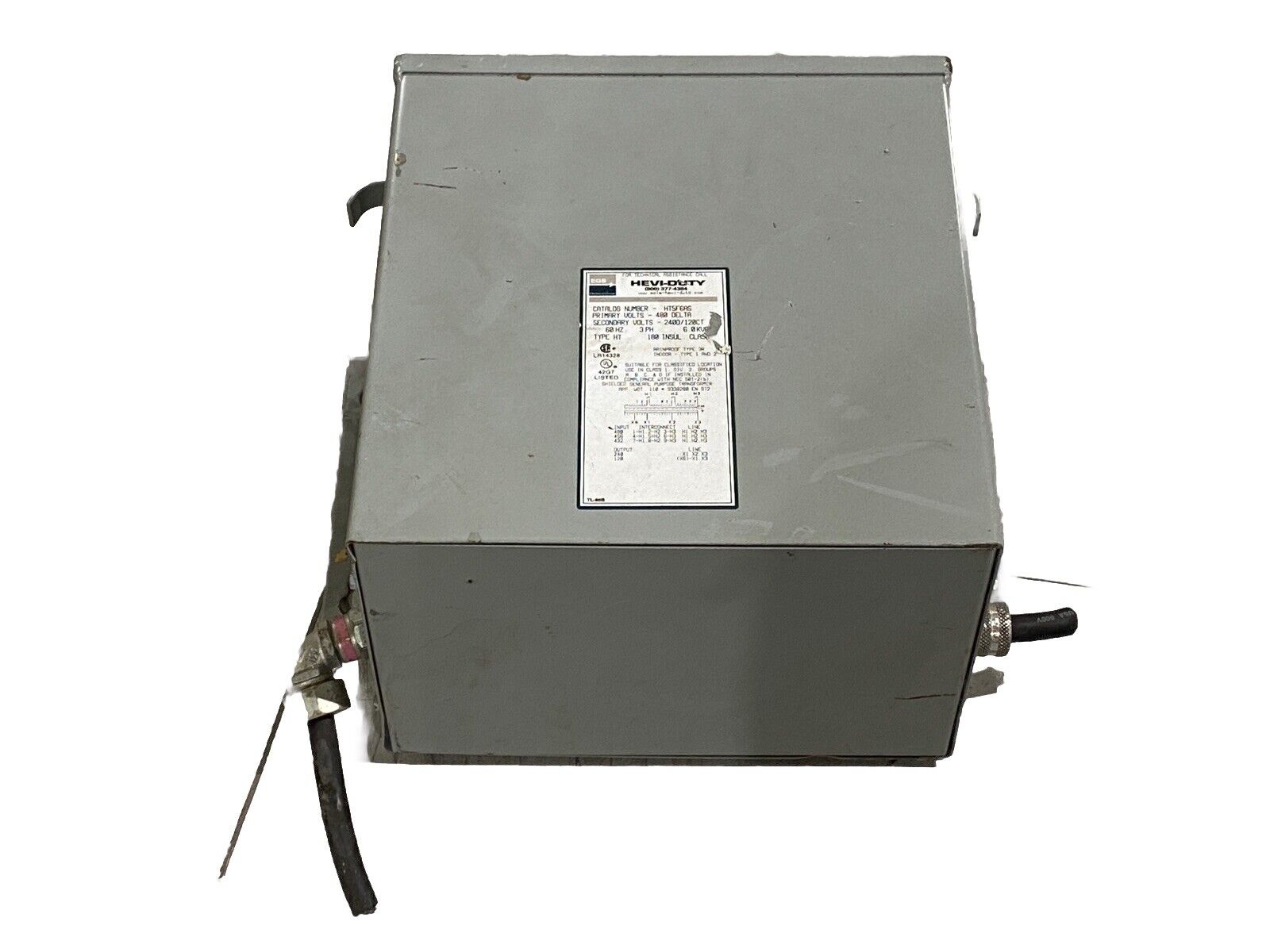 Sola HT5F6AS Hevi-Duty General Purpose Transformer 6KVA 480D-240DCT 3PH - Maverick Industrial Sales