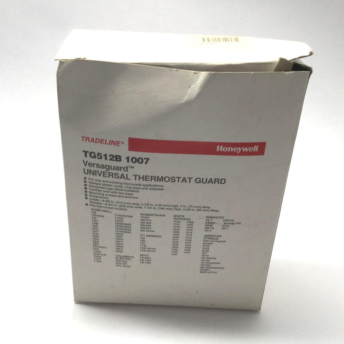 TG512B 1007 | Honeywell Tradeline Versaguard Universal Thermostat Guard - New – Open box - Maverick Industrial Sales