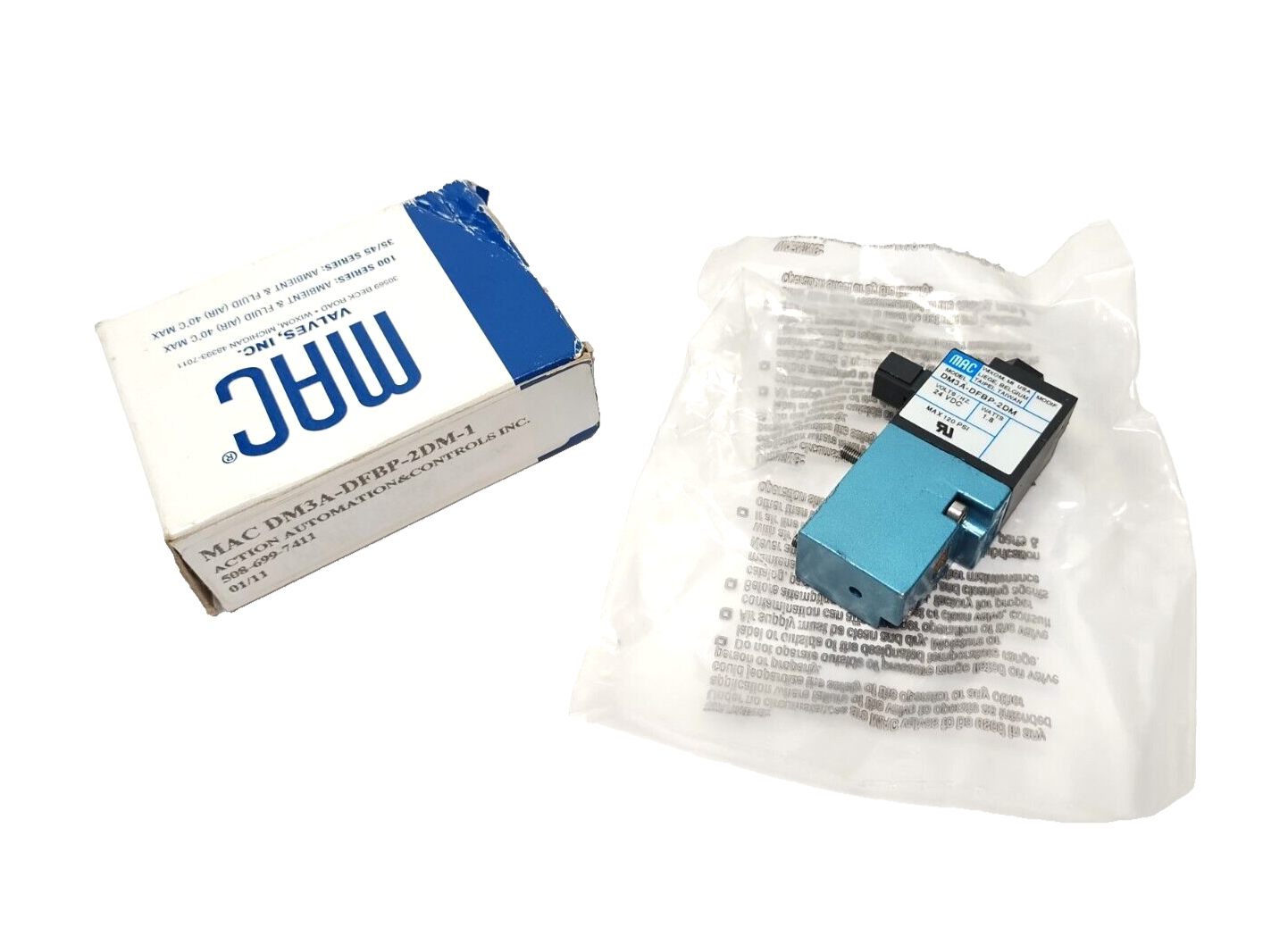 DM3A-DFBP-2DM, DM3A-DFBP-2DM-1 | Mac Valves DM3A-DFBP-2DM 3-Way Pilot Solenoid Valve 24VDC 1.8W DM3A-DFBP-2DM-1 - New - Maverick Industrial Sales