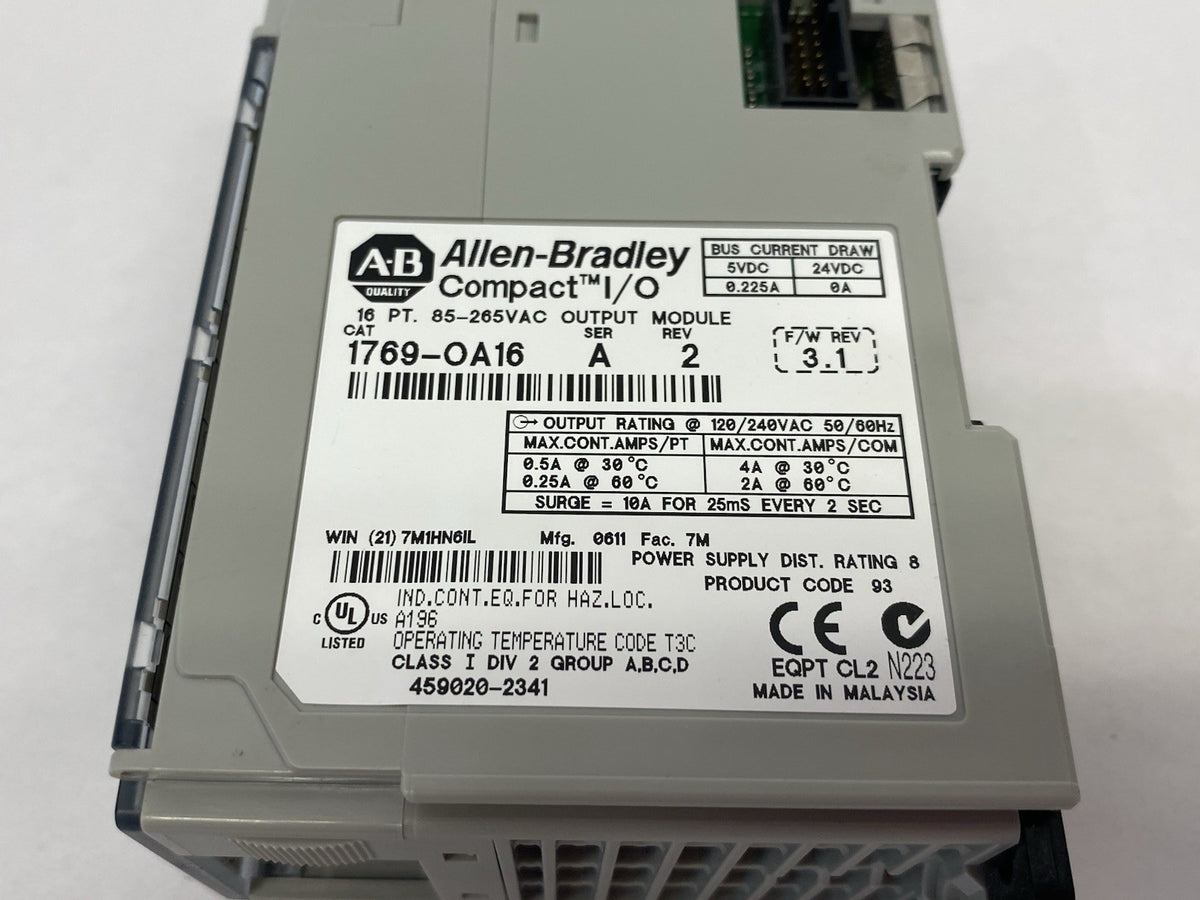 1769-OA16 | Allen Bradley Ser. A CompactLogix Digital Output Module 16-Point - New – Open box - Maverick Industrial Sales