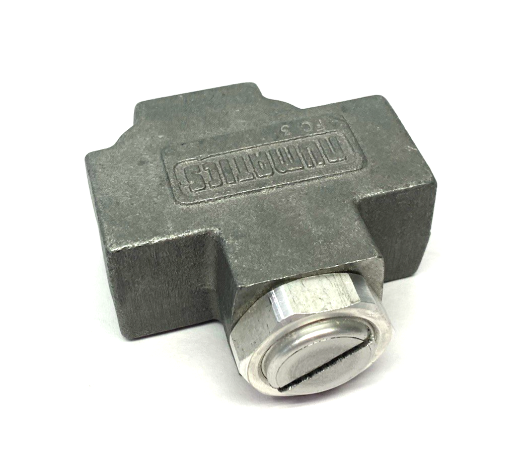 4FC3 | Numatics Inline Flow Control Valve 1/2" Female NPT, Screw-Adj.- New – Open box - Maverick Industrial Sales