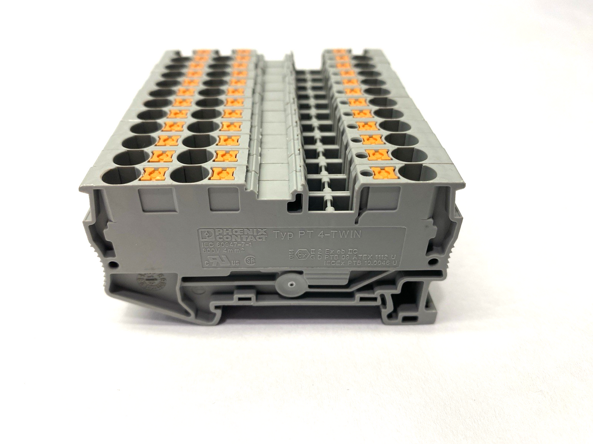 PT 4-TWIN | Phoenix Contact Feed-Through Terminal Block 3211771 LOT OF 12- Used - Maverick Industrial Sales