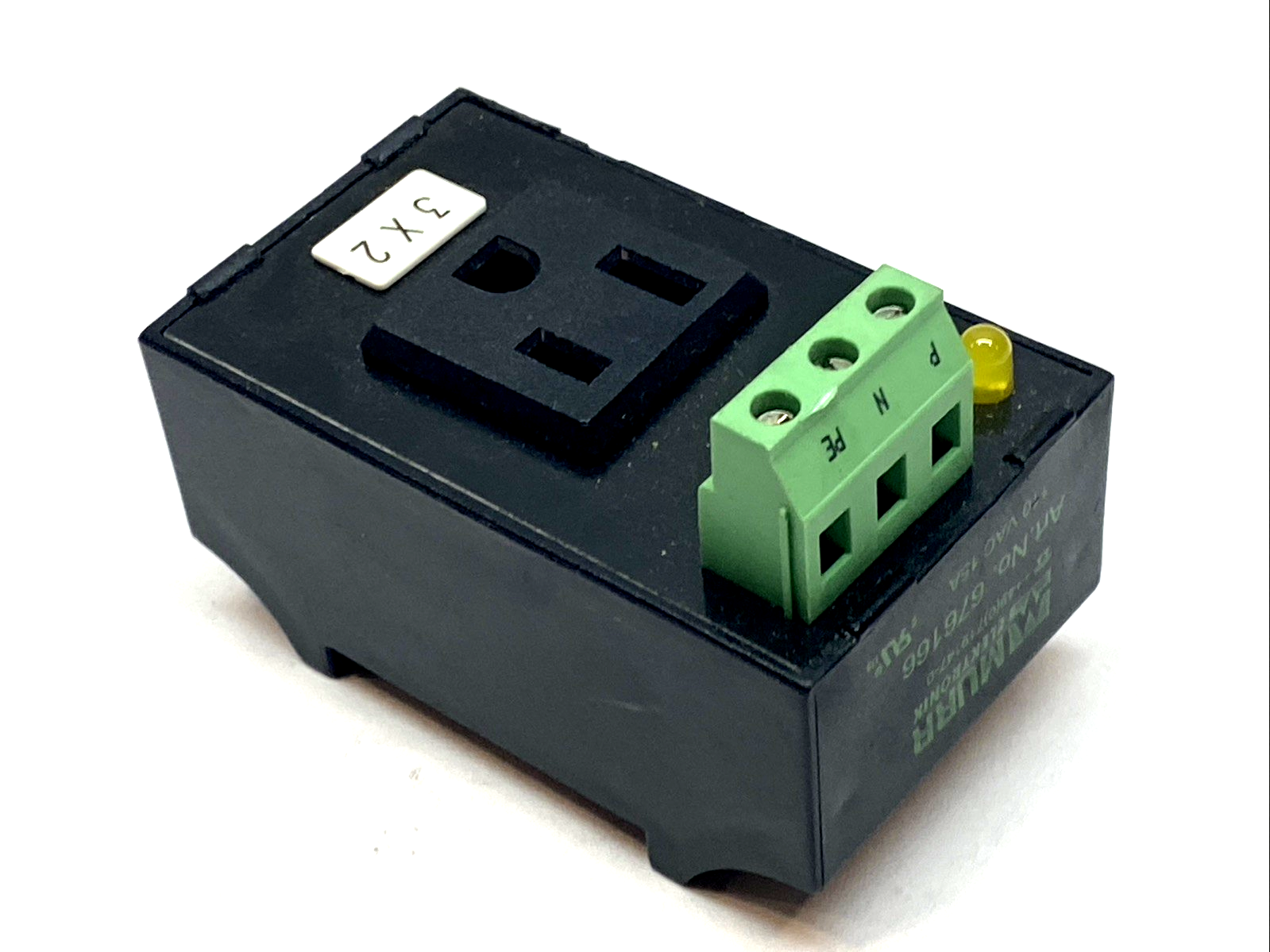 676166 | Murr Elektronik MSVD NEMA Power Socket 127VAC 15A DIN Rail LED- Used - Maverick Industrial Sales