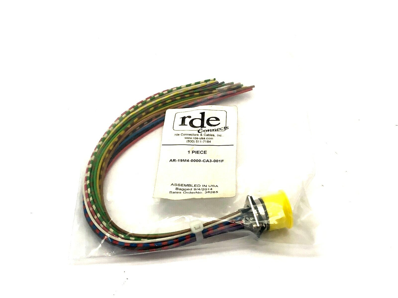 Rde Connects AR-19M4-0000-CA3-001F Flange Connector Front Mount Cable Assembly - Maverick Industrial Sales