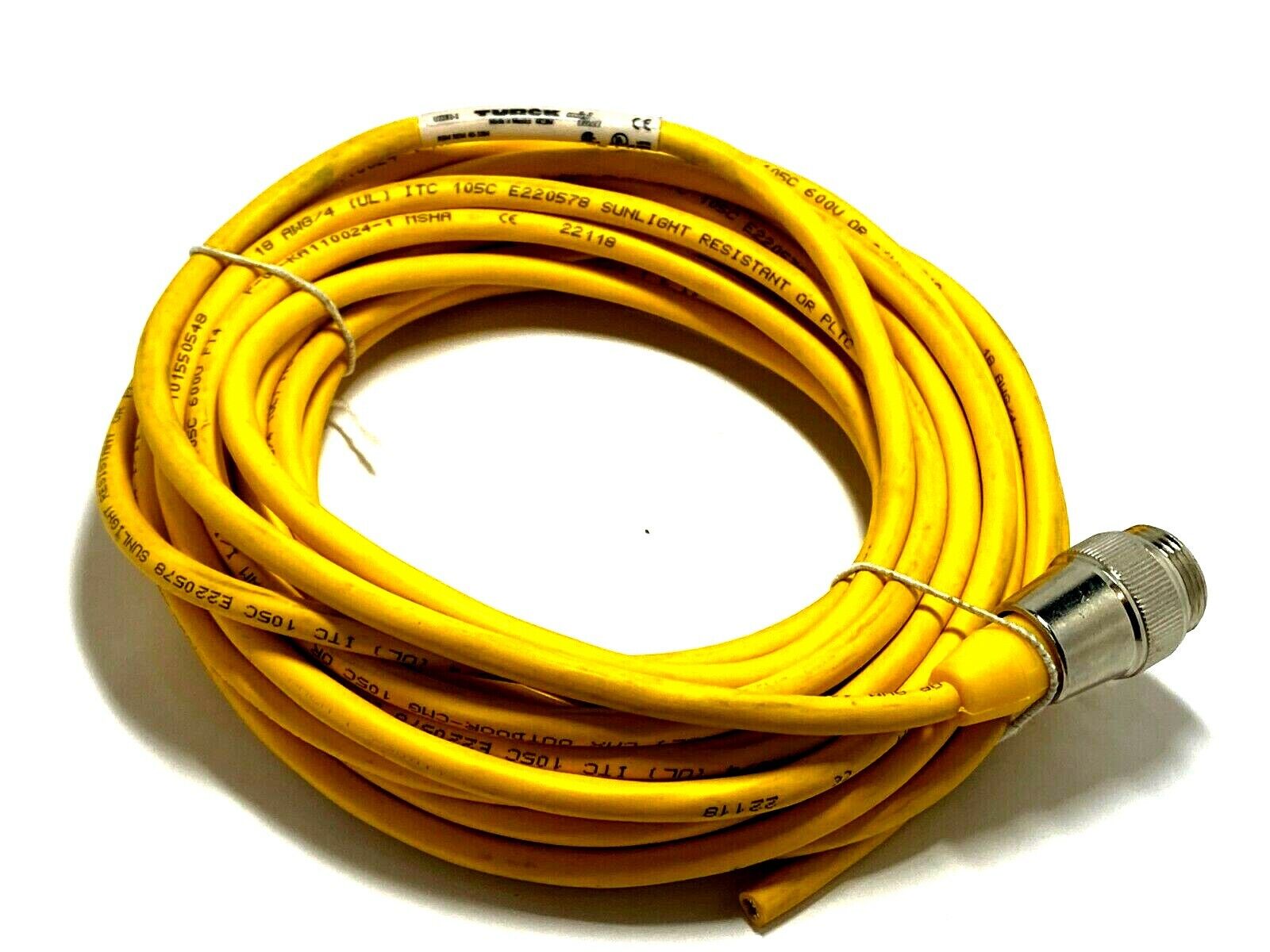 Turck RSM RKM 40-10M Minifast Cordset 4 Pin Female to Cut End U2281-1 - Used - Maverick Industrial Sales