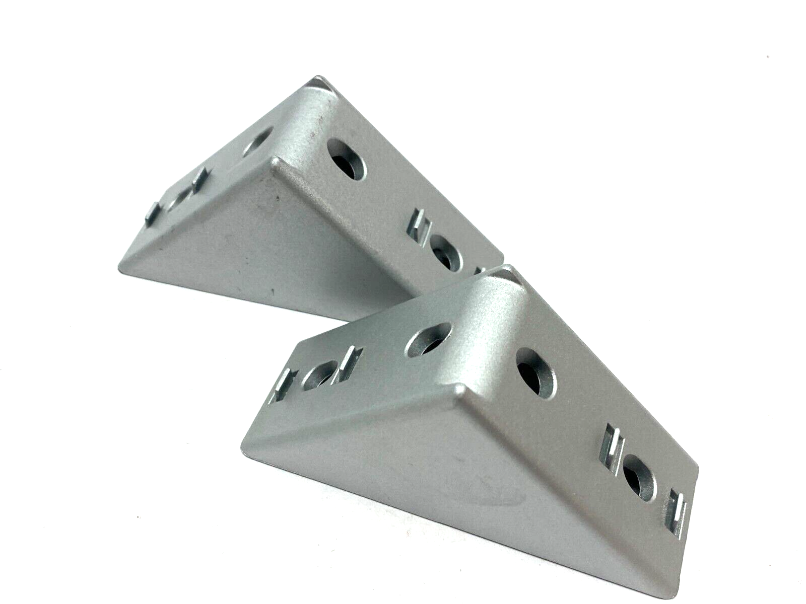 Item 0.0.411.32 Angle Bracket Set 80x80mm LOT OF 2 MISSING CAPS & HARDWARE - New – Open box - Maverick Industrial Sales